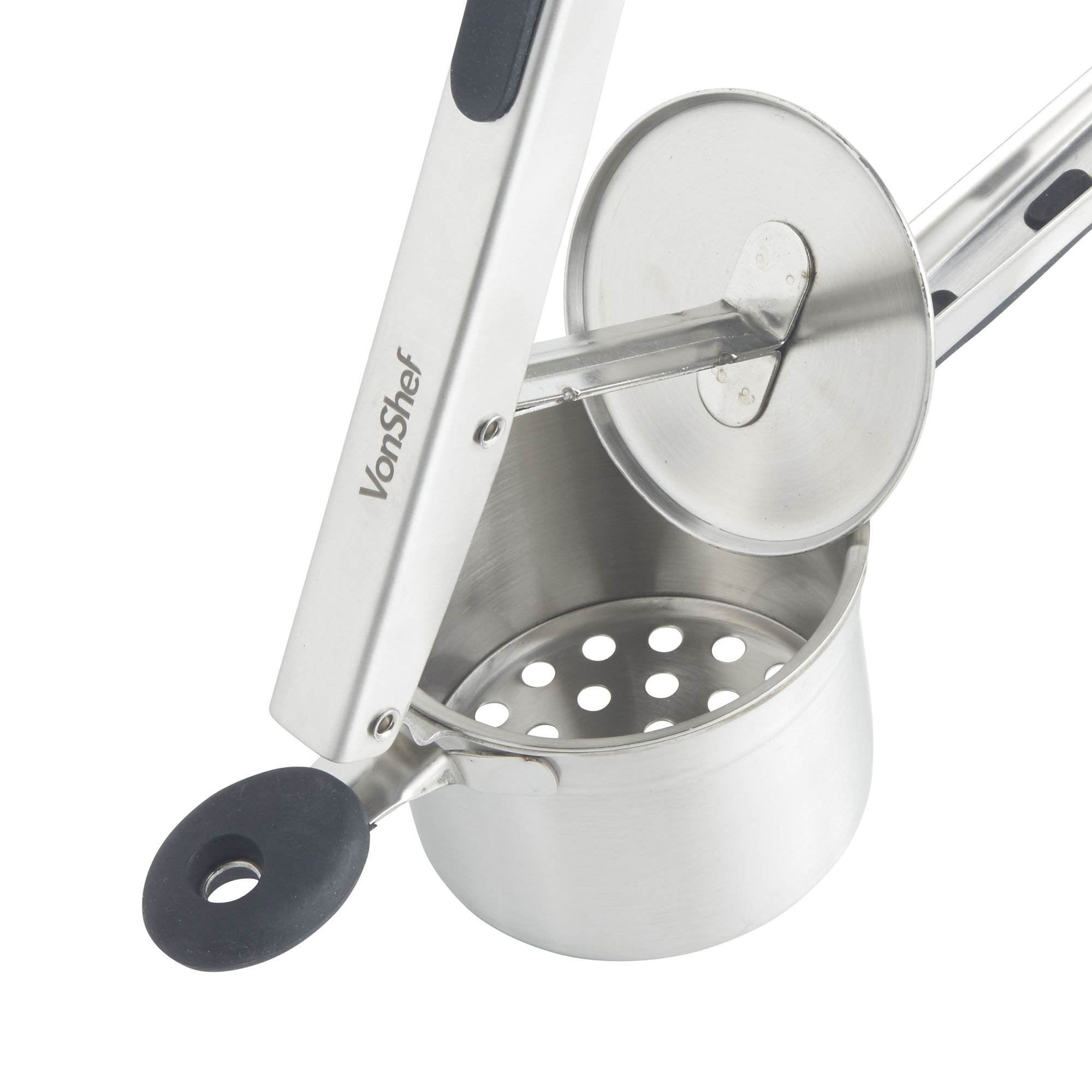 VonShef 4 Piece Stainless Steel Mash Potato Ricer Masher/Fruit Press