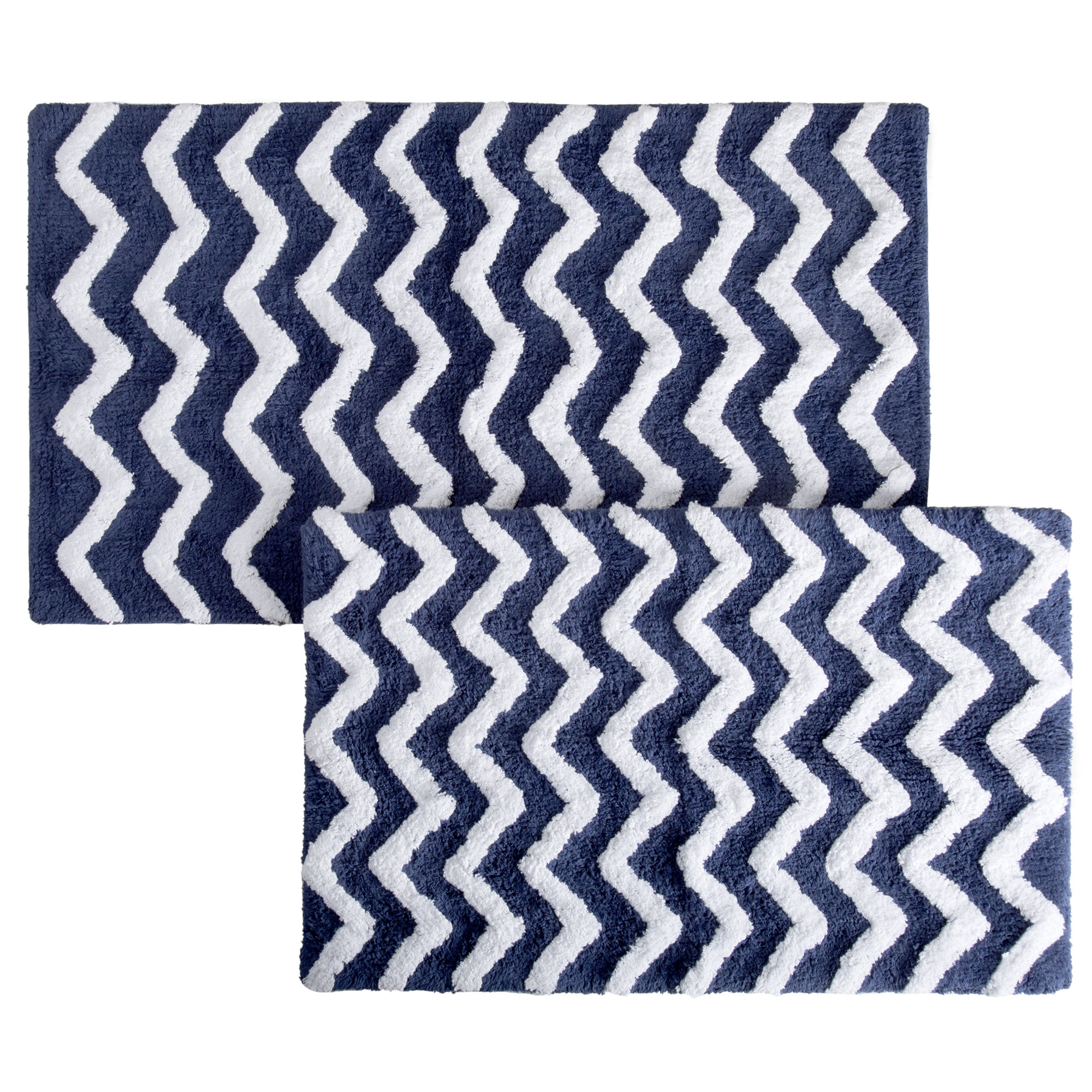 Sadie 2 Piece Chevron Cotton Bath Mat Set & Reviews Joss & Main