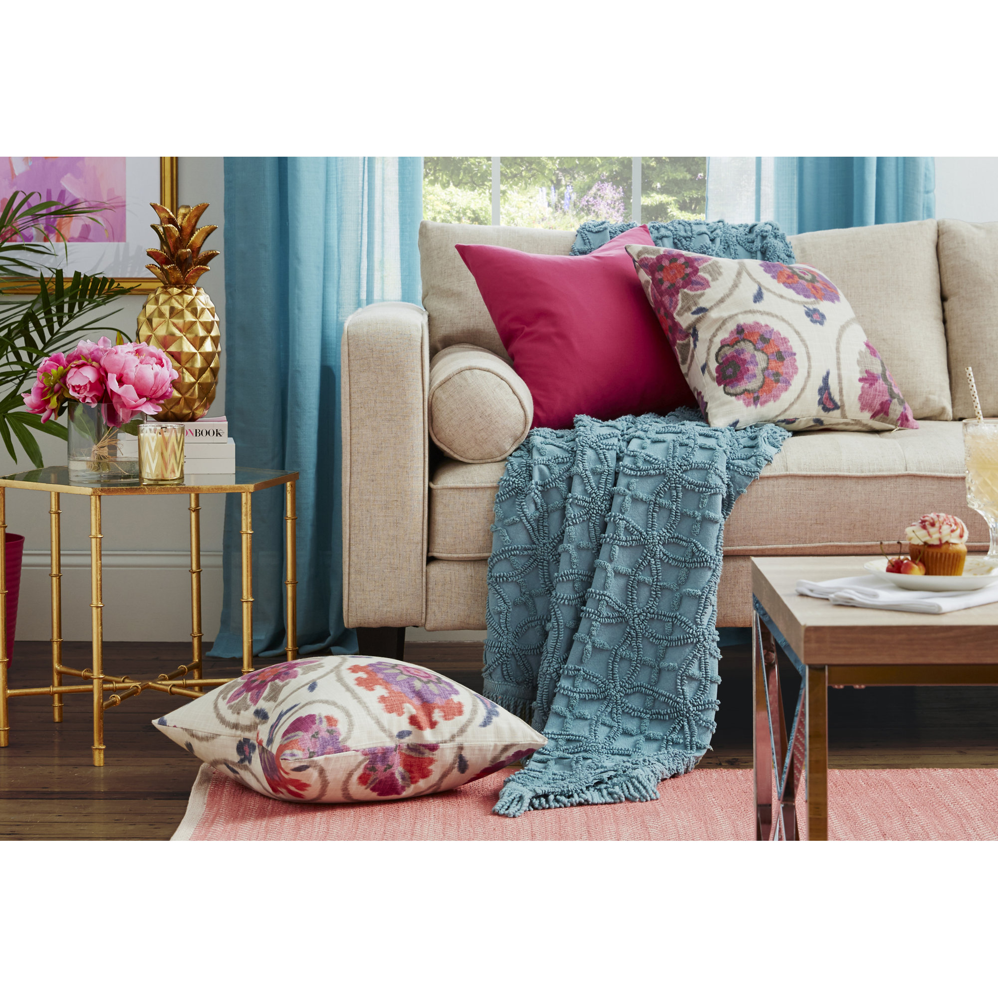 Dash and Albert Rugs Herringbone Hand Woven Pink Area Rug & Reviews