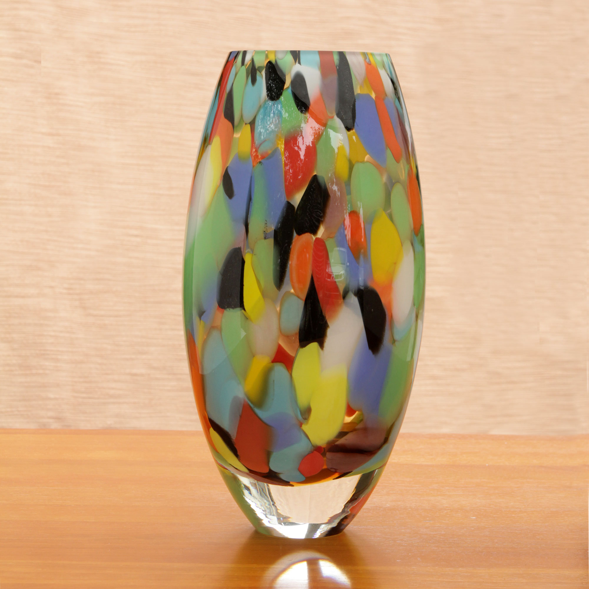 Novica Carnival Confetti Hand Blown Art Glass Vase & Reviews Wayfair