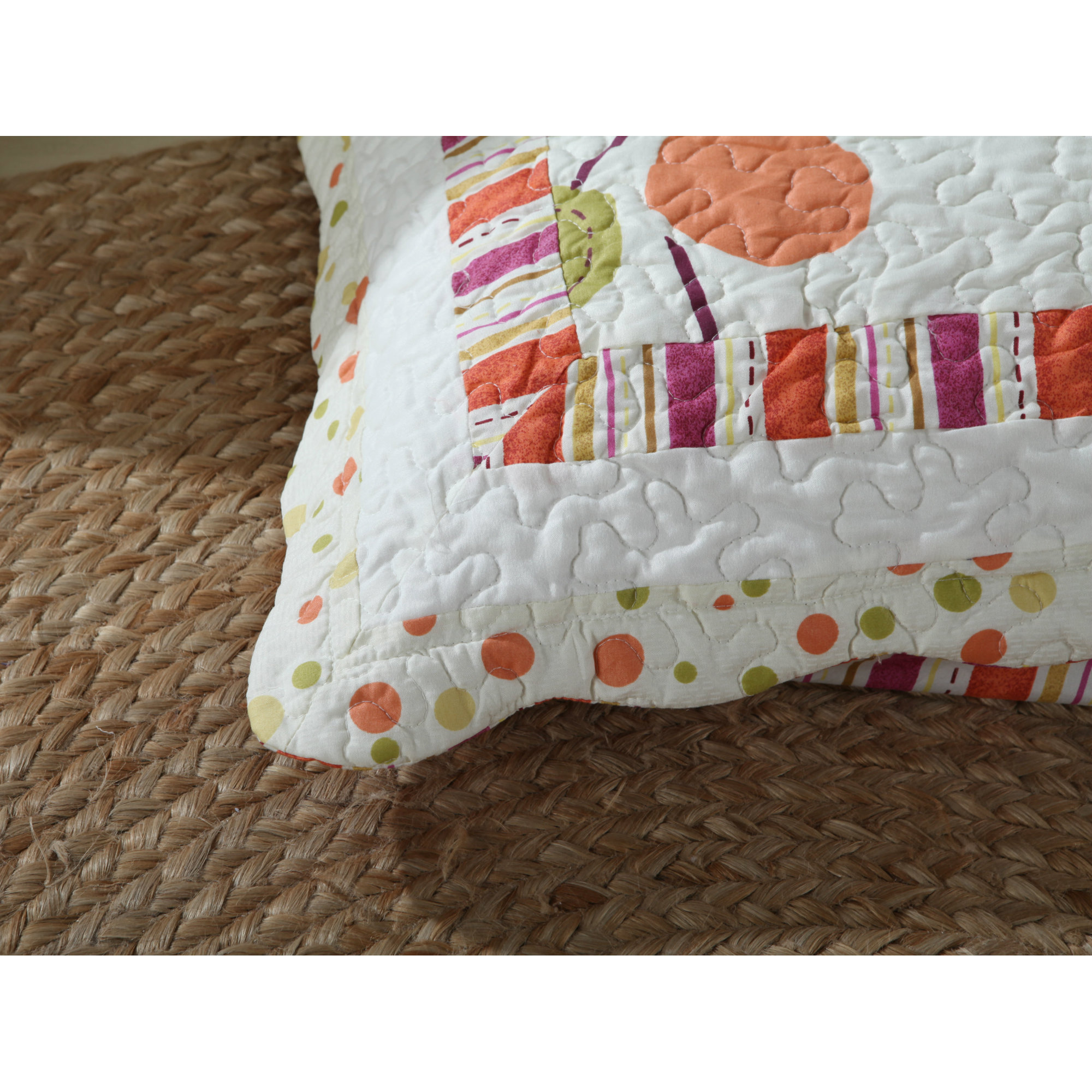 DaDa Bedding Polka Dot Vineyard Reversible Patchwork Quilt Set Wayfair