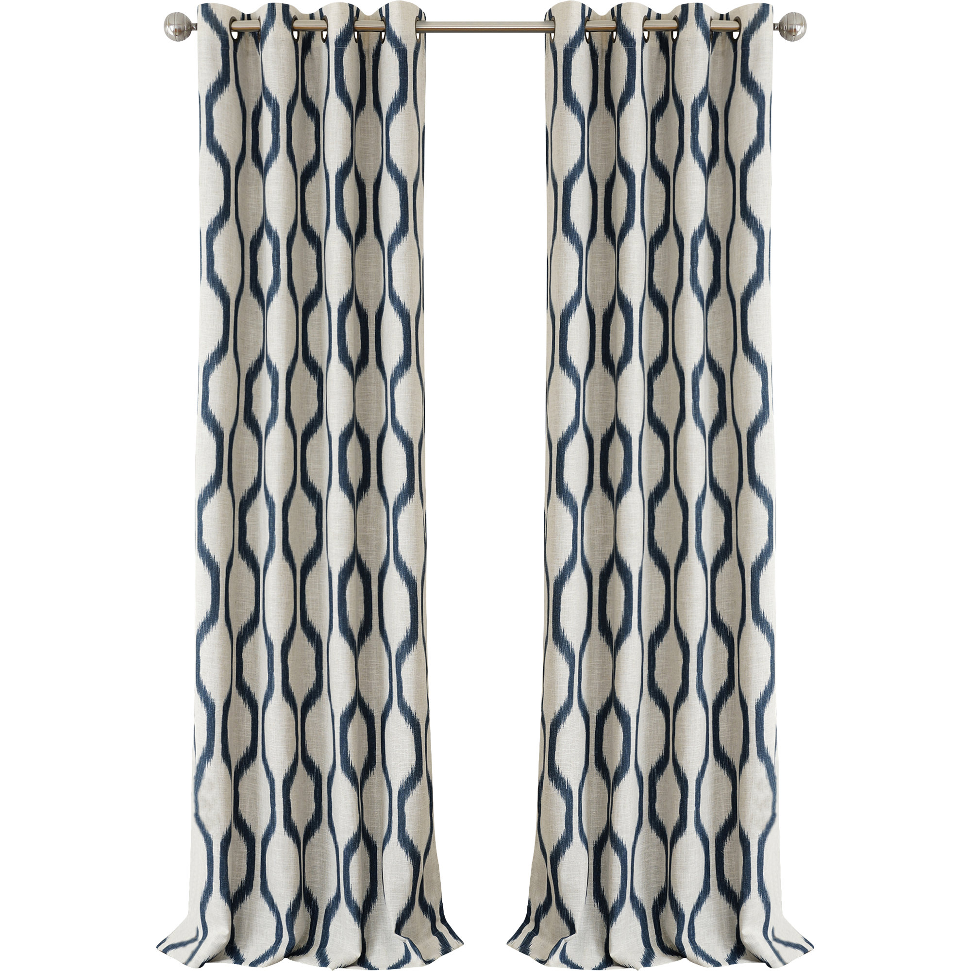 Renzo Geometric Grommet Single Curtain Panel & Reviews Joss & Main