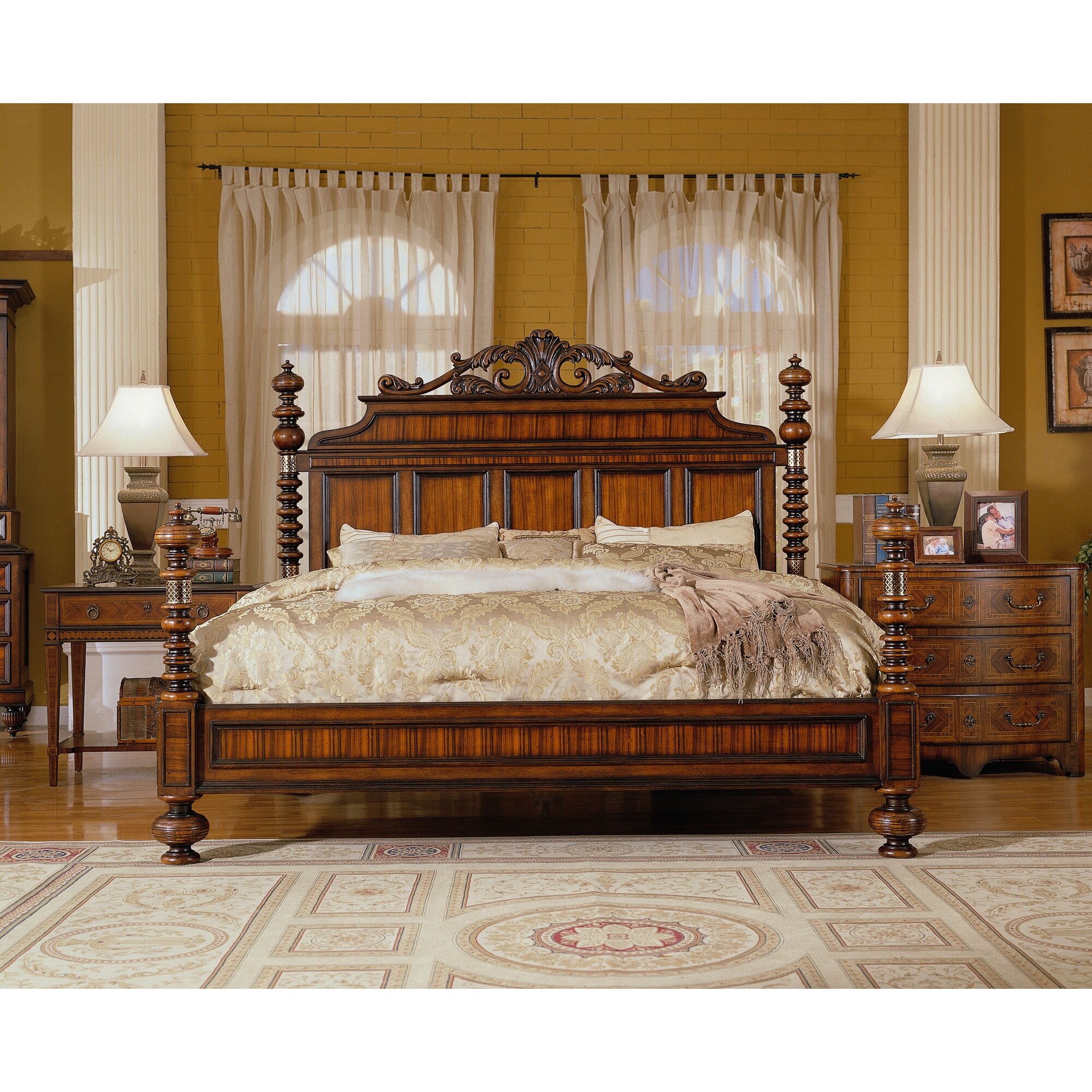 EasternLegends Lisbon King  Canopy Customizable Bedroom  Set 