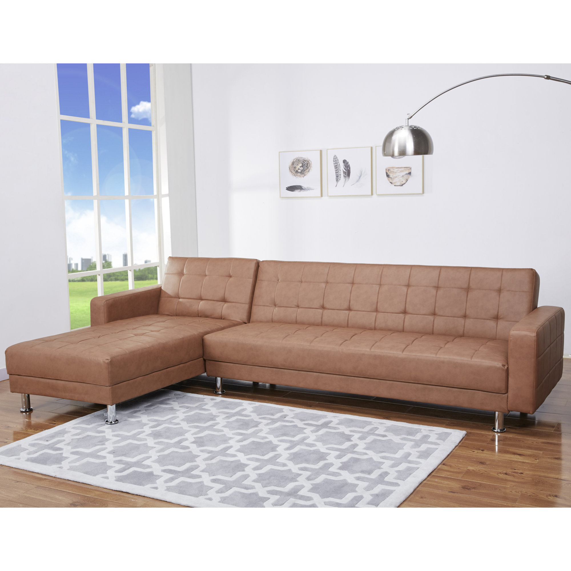 Leader Lifestyle Spencer 4 Seater Corner Sofa Bed & Reviews Wayfair.co.uk