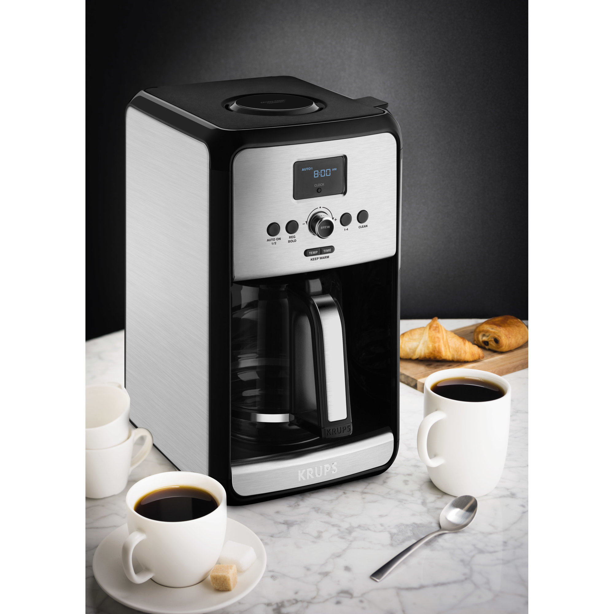 Krups Savoy Programmable Filter Stainless Steel Coffee Maker & Reviews