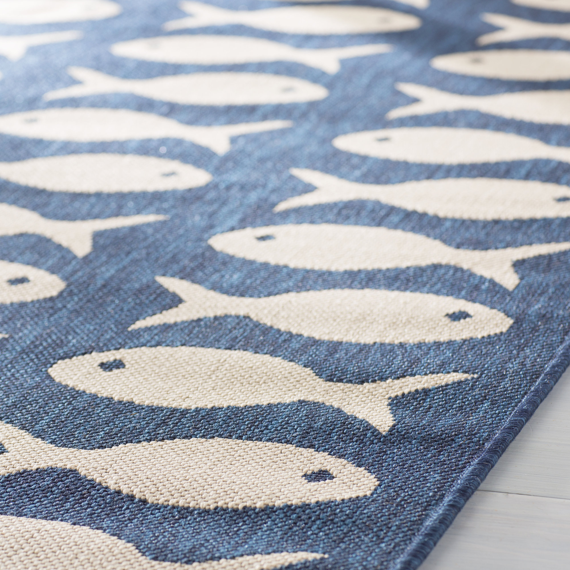 Lake Park Navy/Beige Indoor/Outdoor Area Rug & Reviews Birch Lane