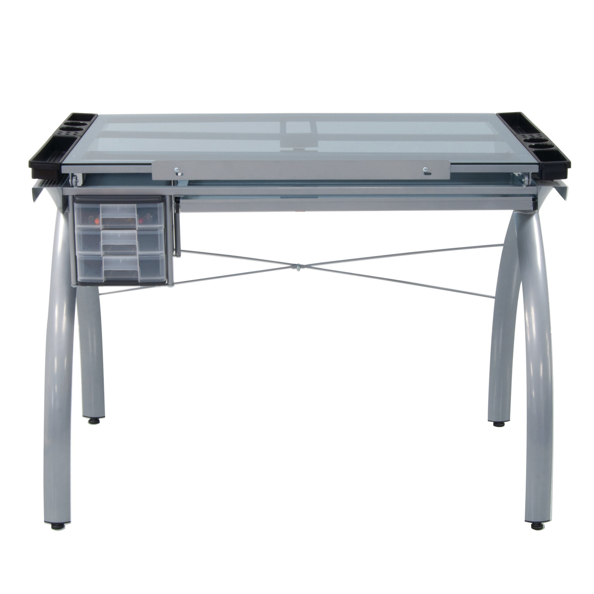 Studio Design Drafting Table shop all studio designs 30999 Futura Glass Drafting Table Studio Design Drafting Table studio designs futura craft station with folding shelf Futura Glass Drafting Table