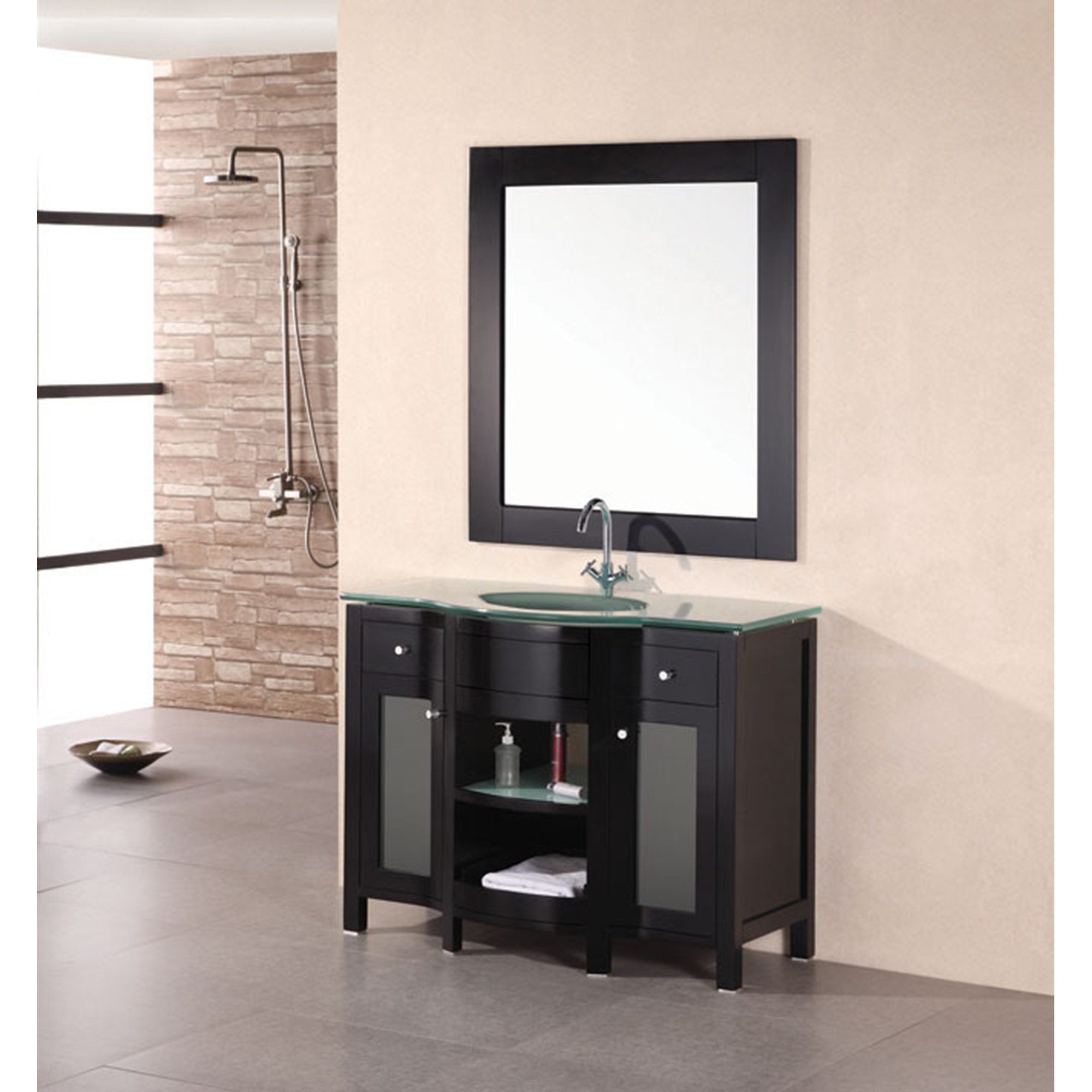 dCOR design Francea 43" Single Bathroom Vanity Set with Mirror