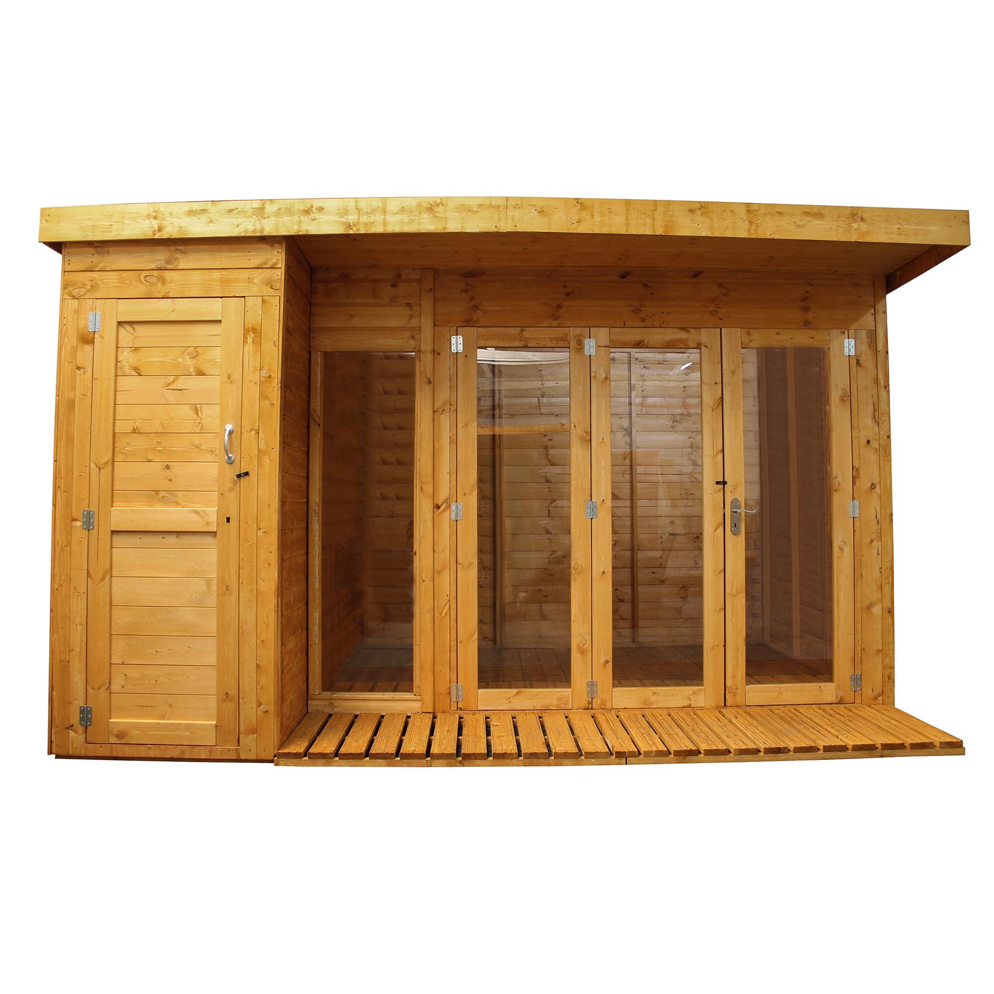 mercia garden products 12 x 8 summerhouse with side shed