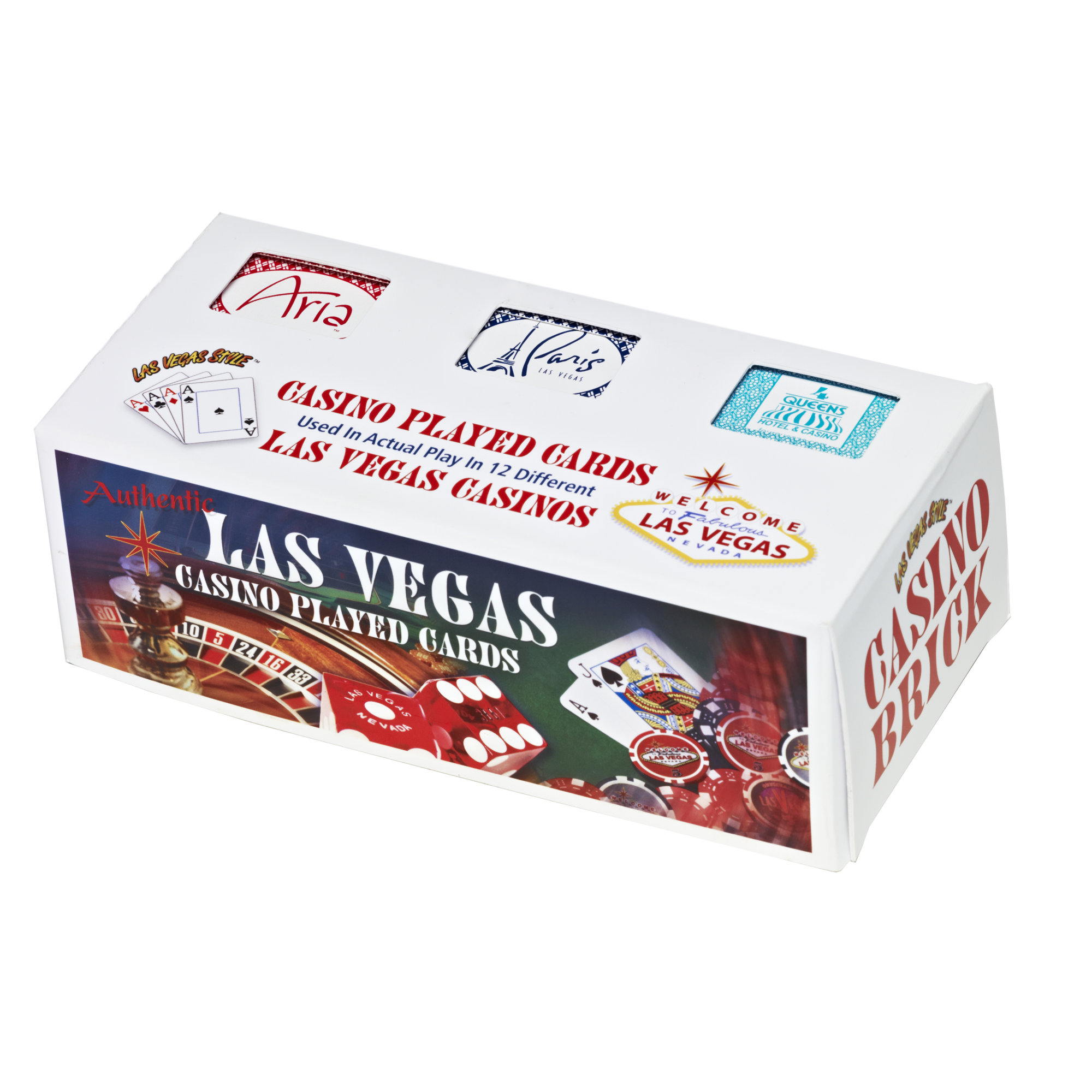 Las Vegas Style 12 Pack Casino Brick Assorted Playing Cards & Reviews
