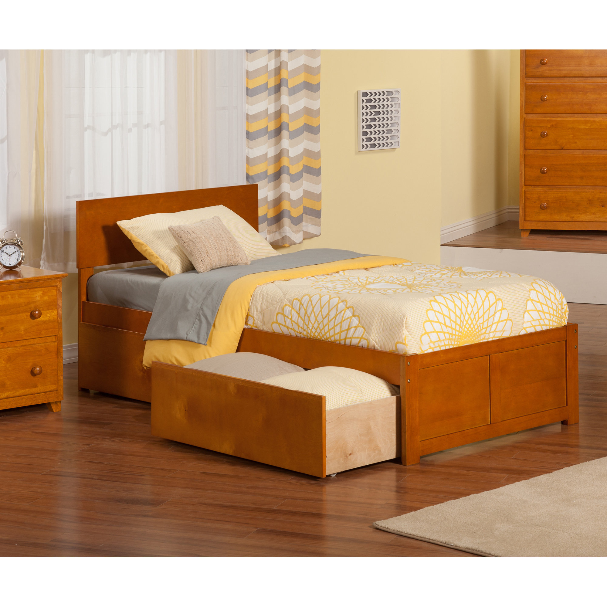 Viv Rae Mathias Extra Long Twin Panel Bed with Storage