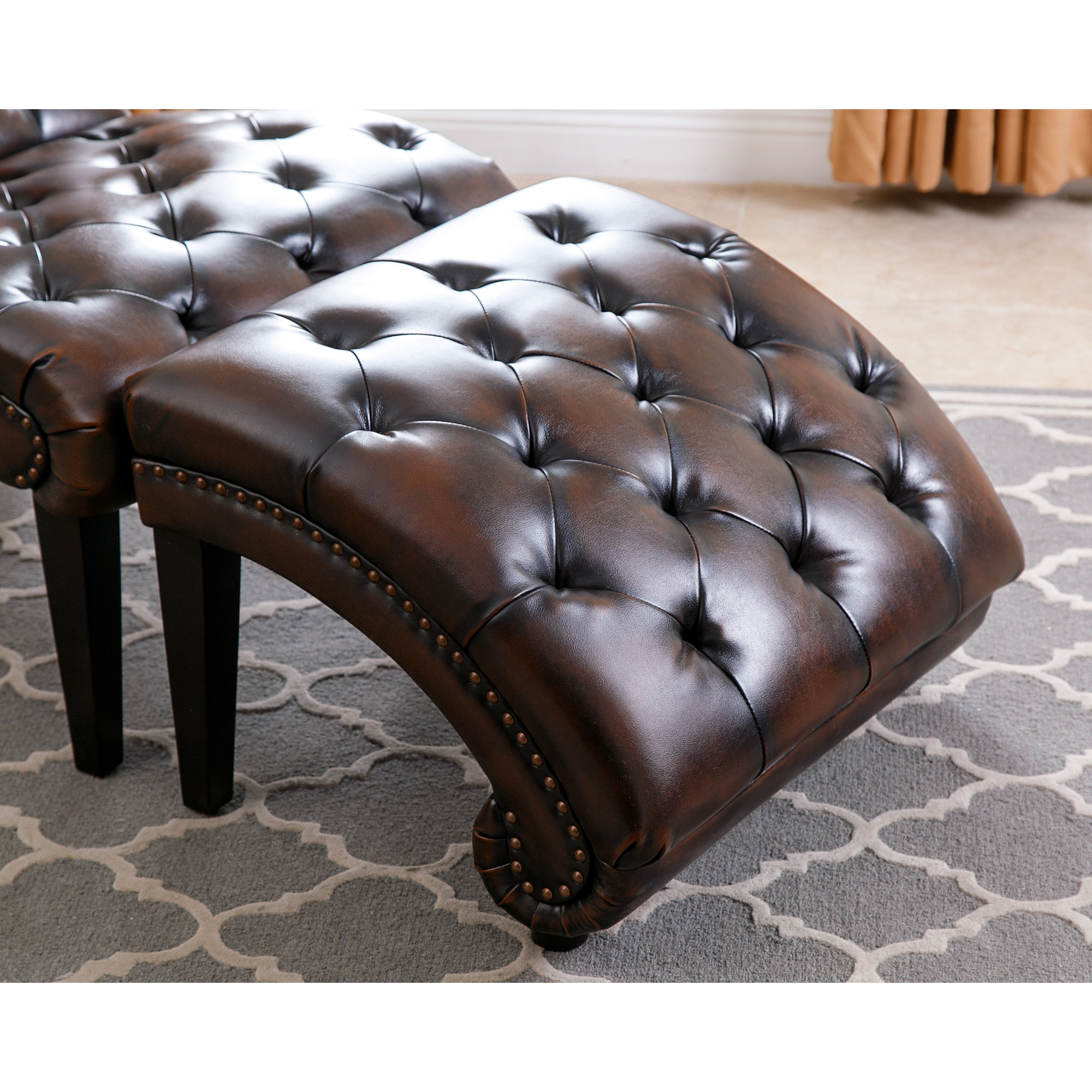 Darby Home Co Delbert Leather Chaise Lounge and Ottoman & Reviews Wayfair
