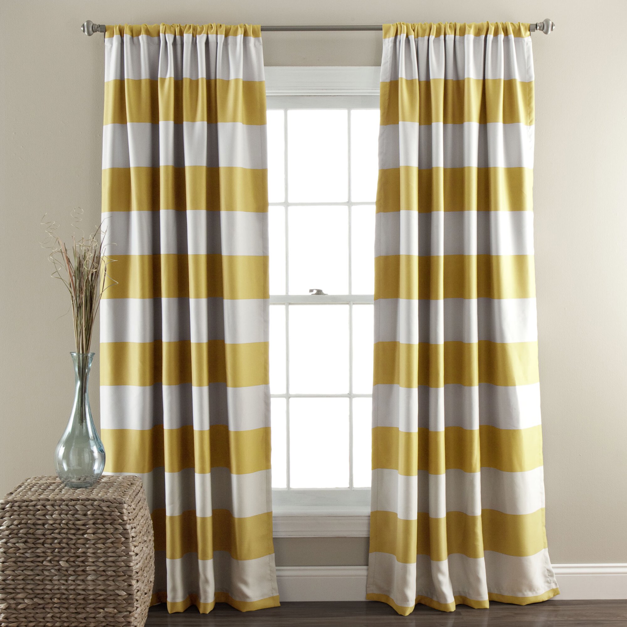 Regatta Striped Blackout Thermal Curtain Panels & Reviews | Birch Lane