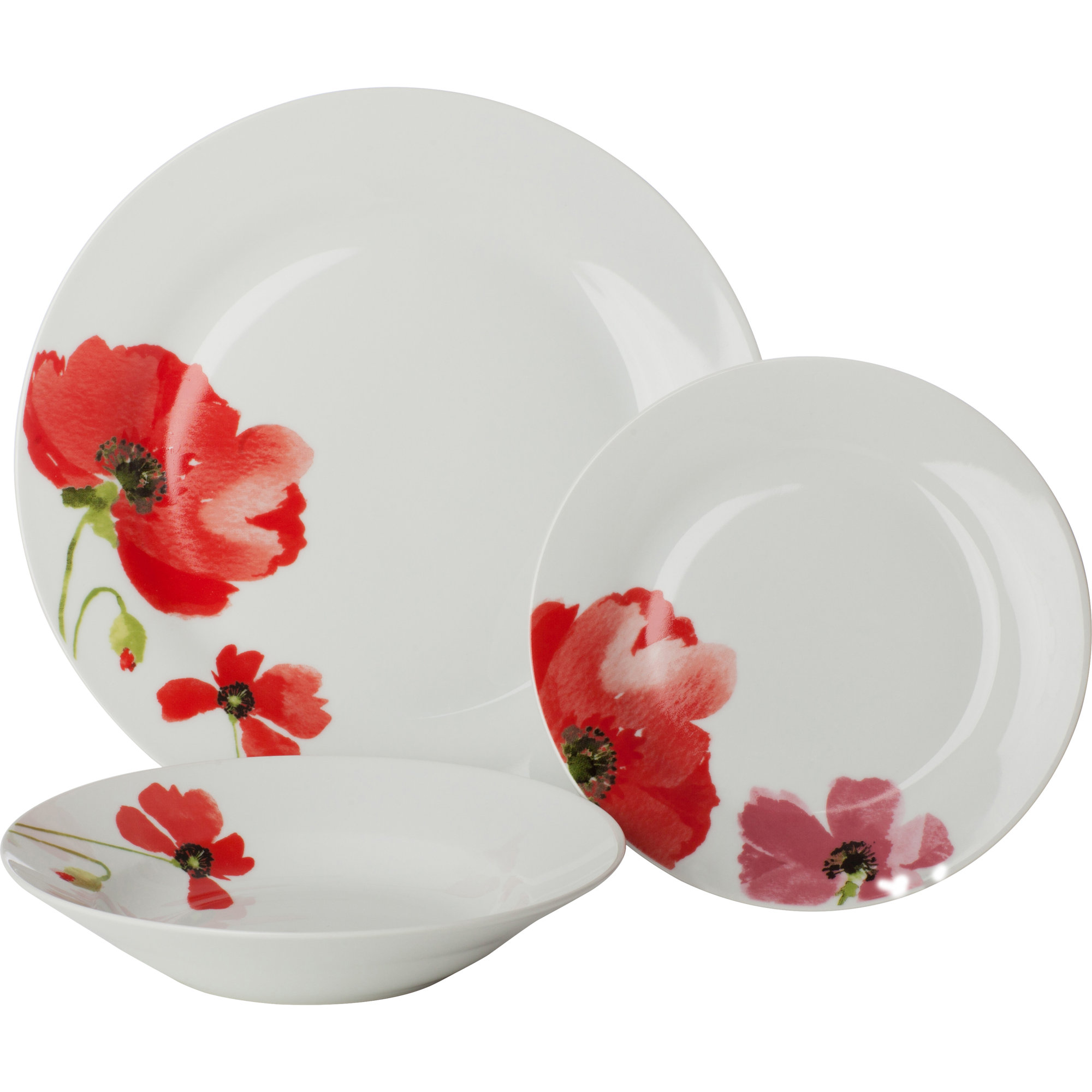 Sabichi Poppy 12 Piece Dinnerware Set & Reviews Wayfair.co.uk