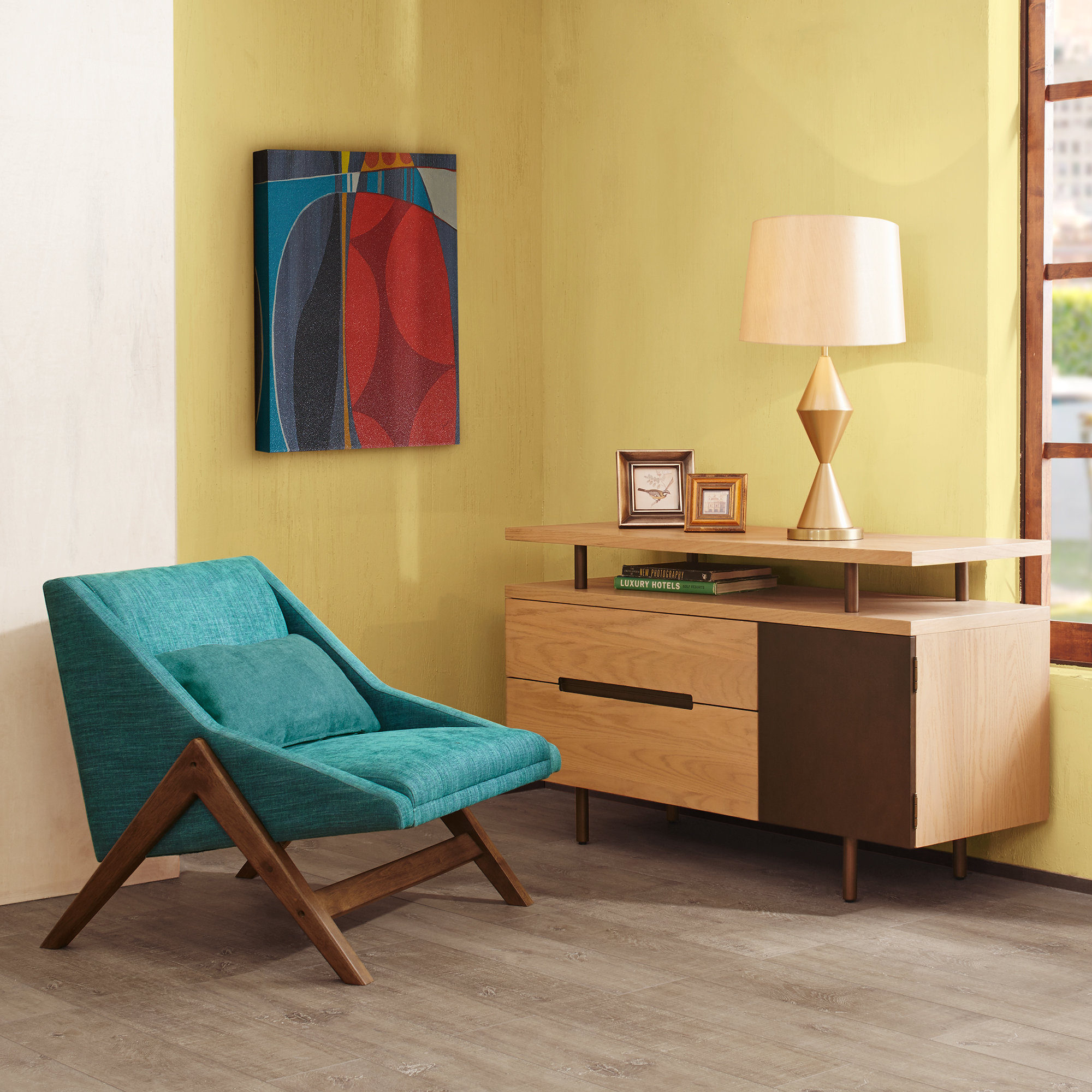 Ink + Ivy Boomerang Lounge Chair & Reviews Wayfair