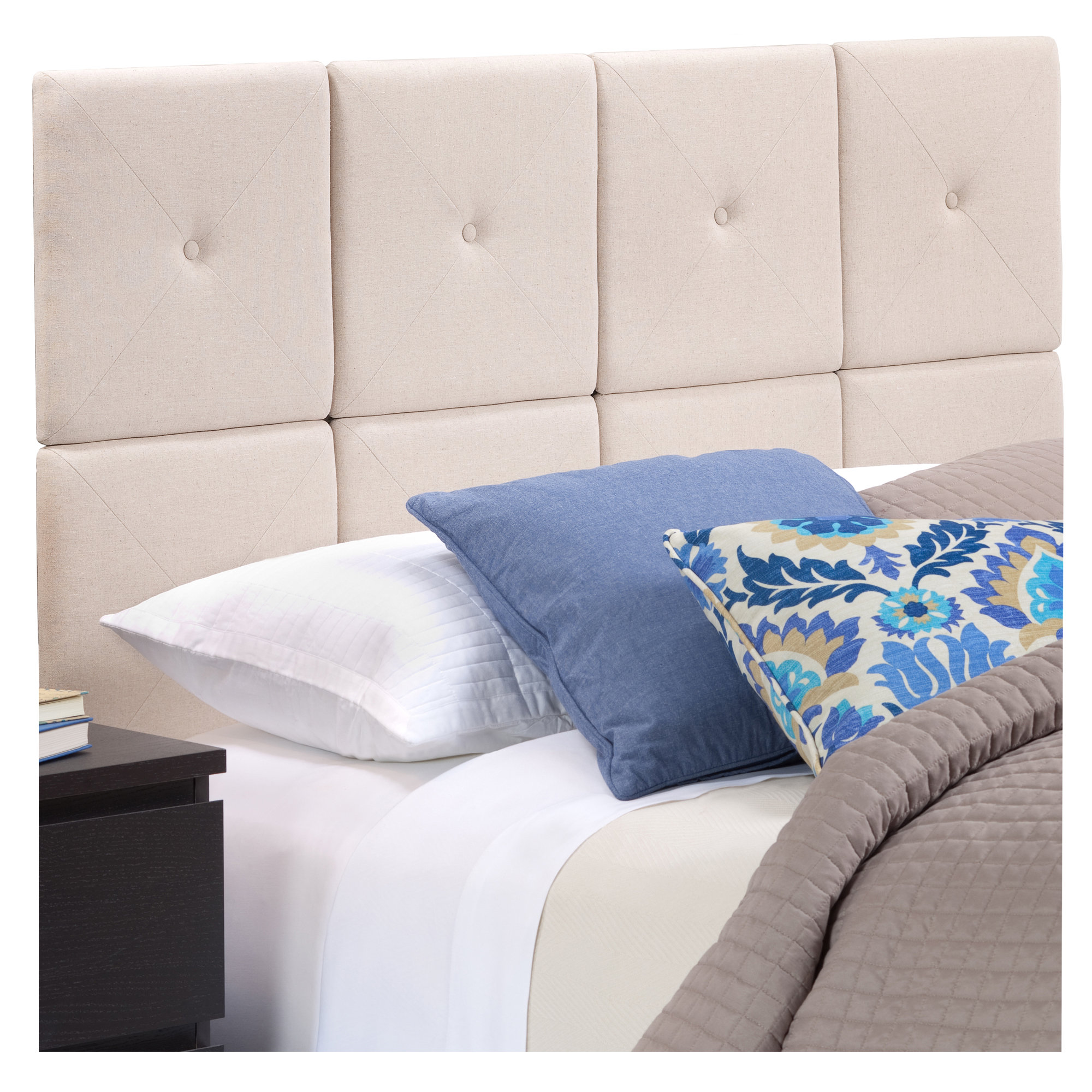 Hazelwood Home Chestercot Upholstered Headboard Tiles & Reviews Wayfair