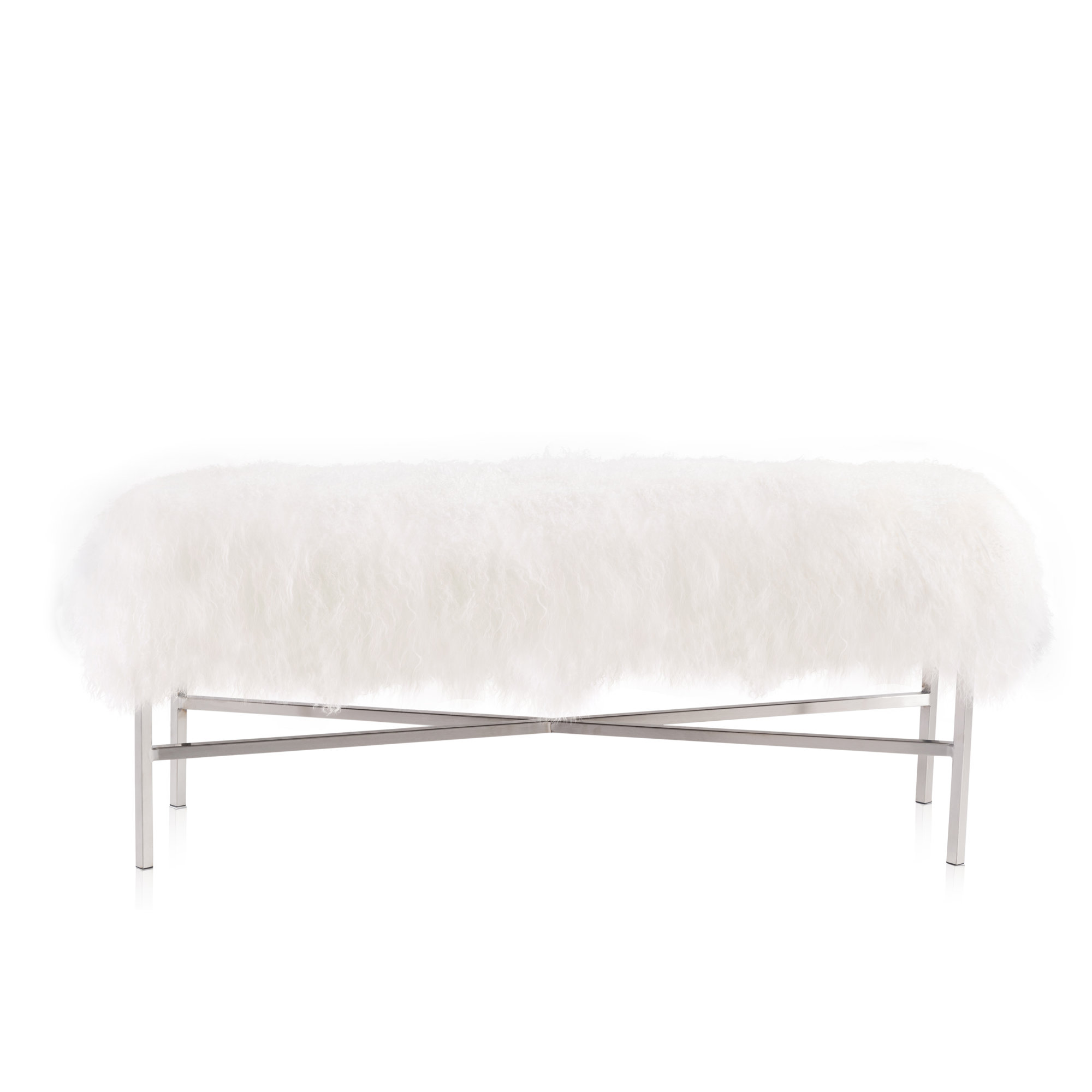 Pasargad Mongolian Fur Bedroom Bench & Reviews | Wayfair Pasargad Mongolian Fur Bedroom Bench & Reviews | Wayfair