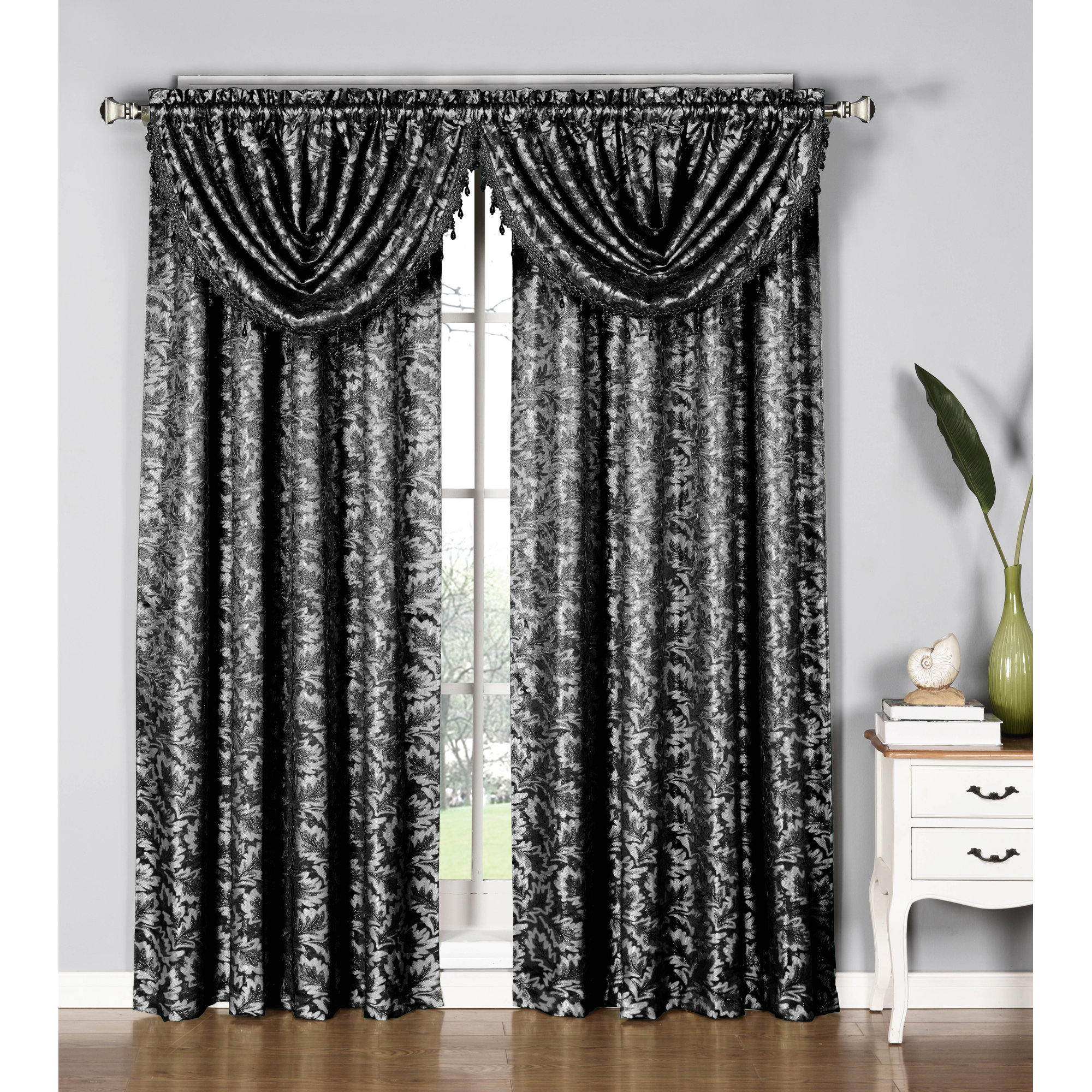 Window Elements Dorothy Waterfall Window Curtain Valance & Reviews