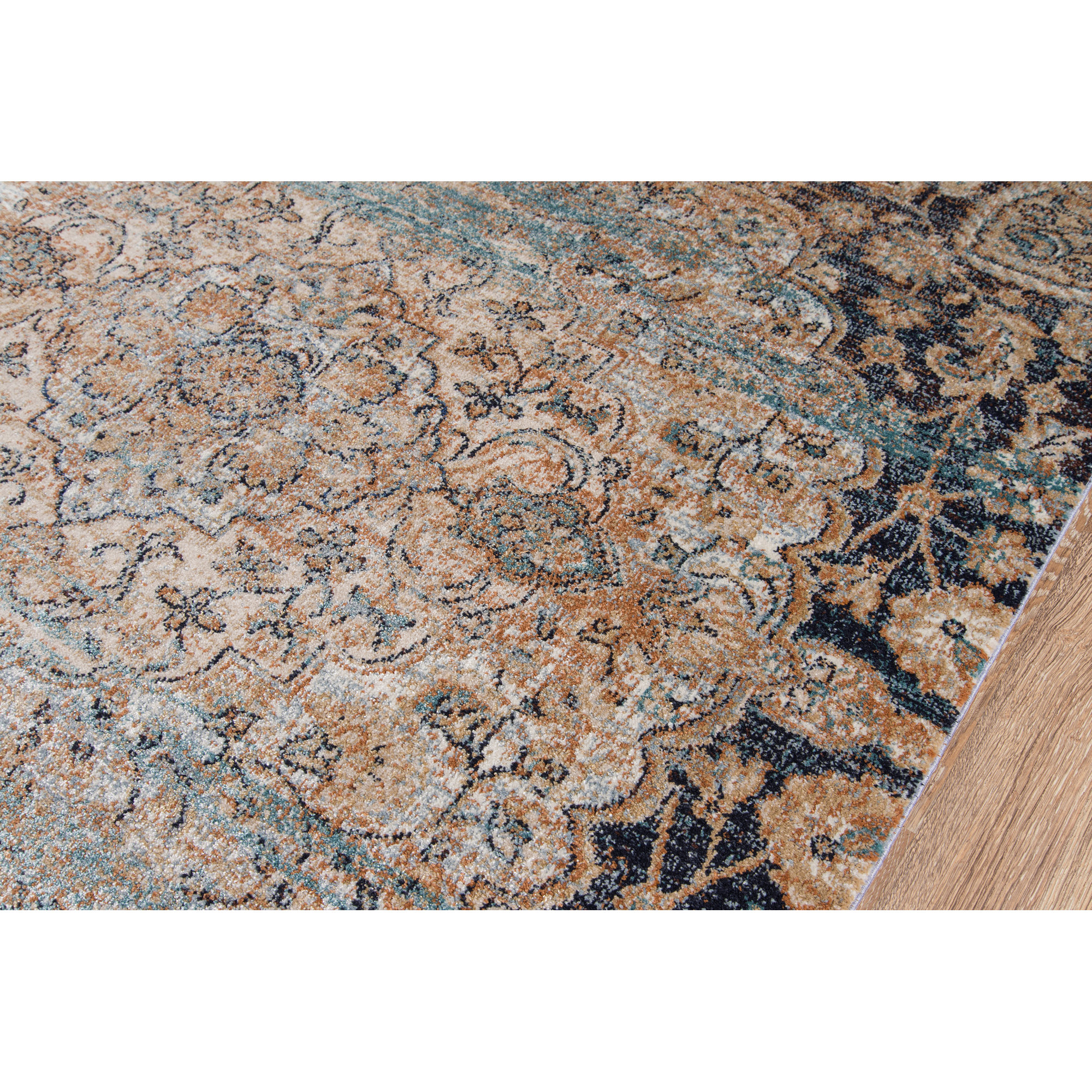 Bungalow Rose Salena Blue/Brown Area Rug & Reviews Wayfair