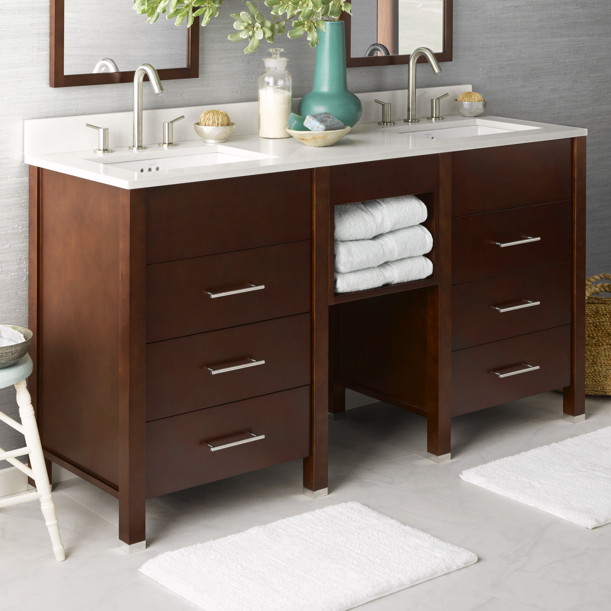 Ronbow Kali 61" Double Bathroom Vanity Set & Reviews Wayfair