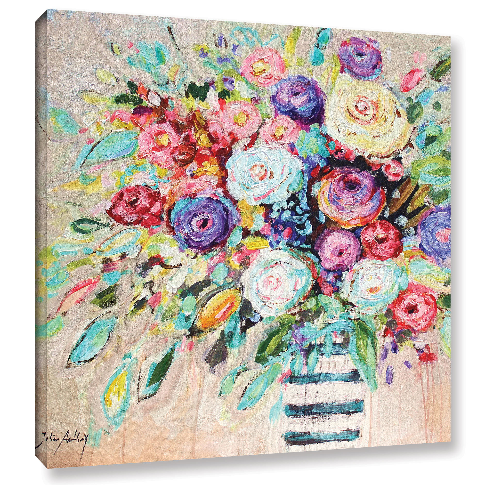 House of Hampton Vibrant Bouquet Painting Print on Wrapped Canvas ...