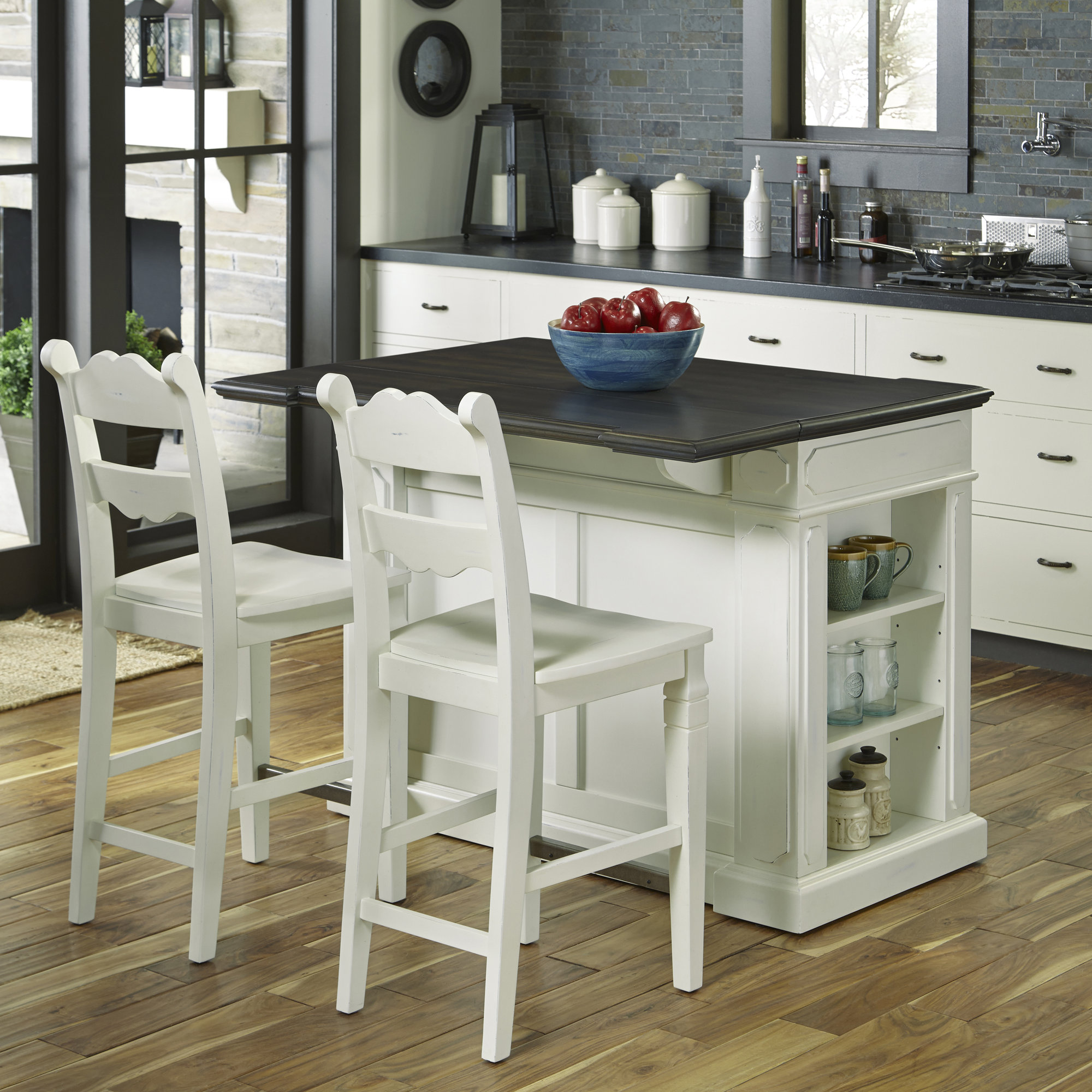 Home Styles Nantucket Kitchen Island Portable Kitchen Cabinets