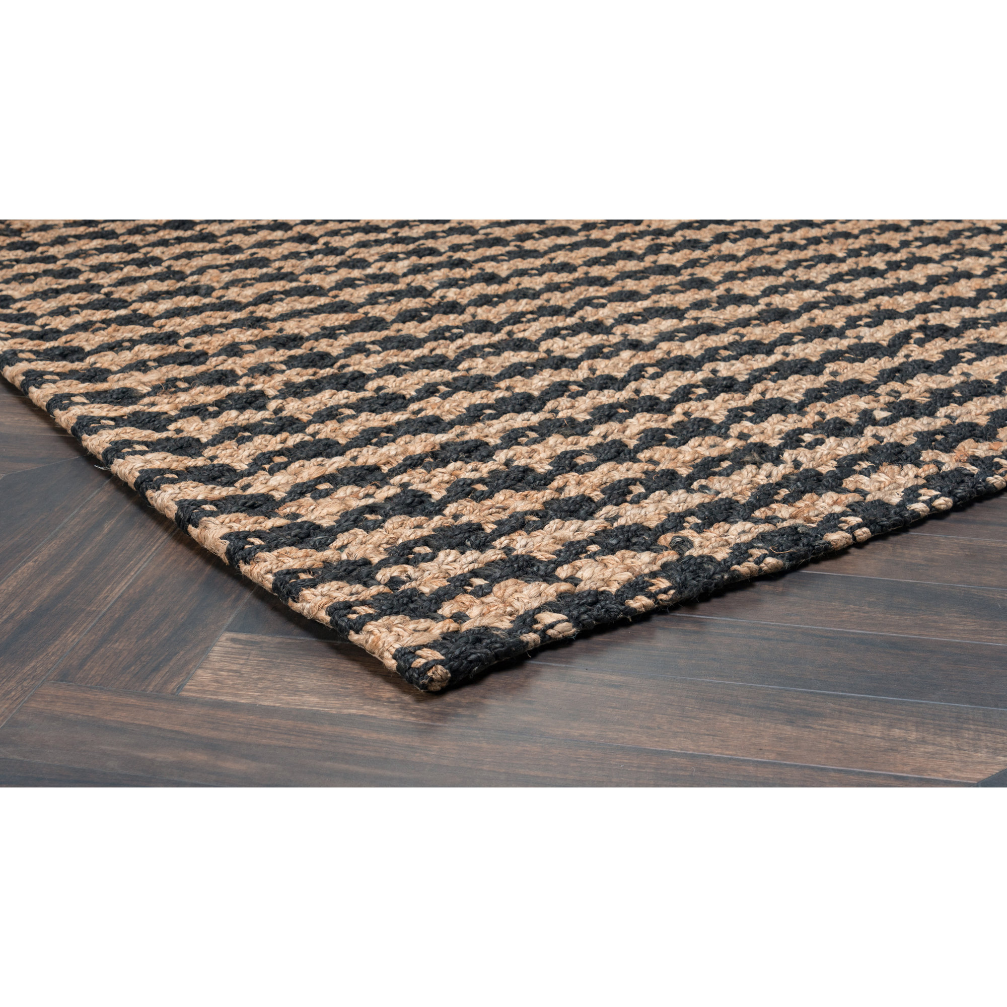 Kosas Home Dogtooth Handspun Jute Black Area Rug & Reviews Wayfair