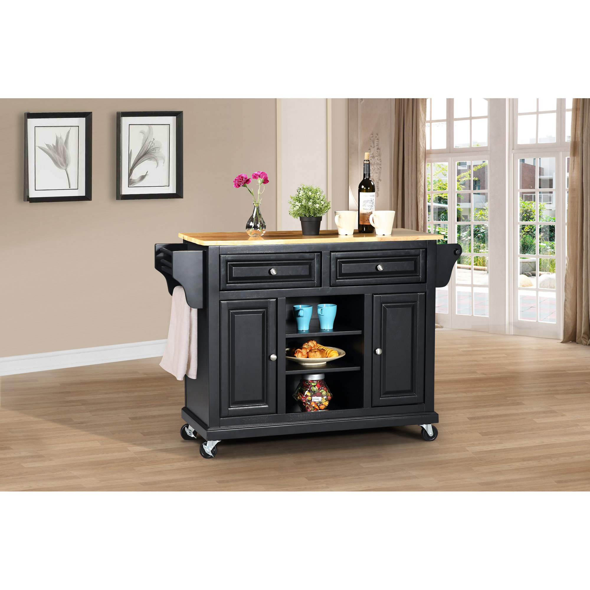 Wildon Home ® Kitchen Island with Solid Wood Top & Reviews ...