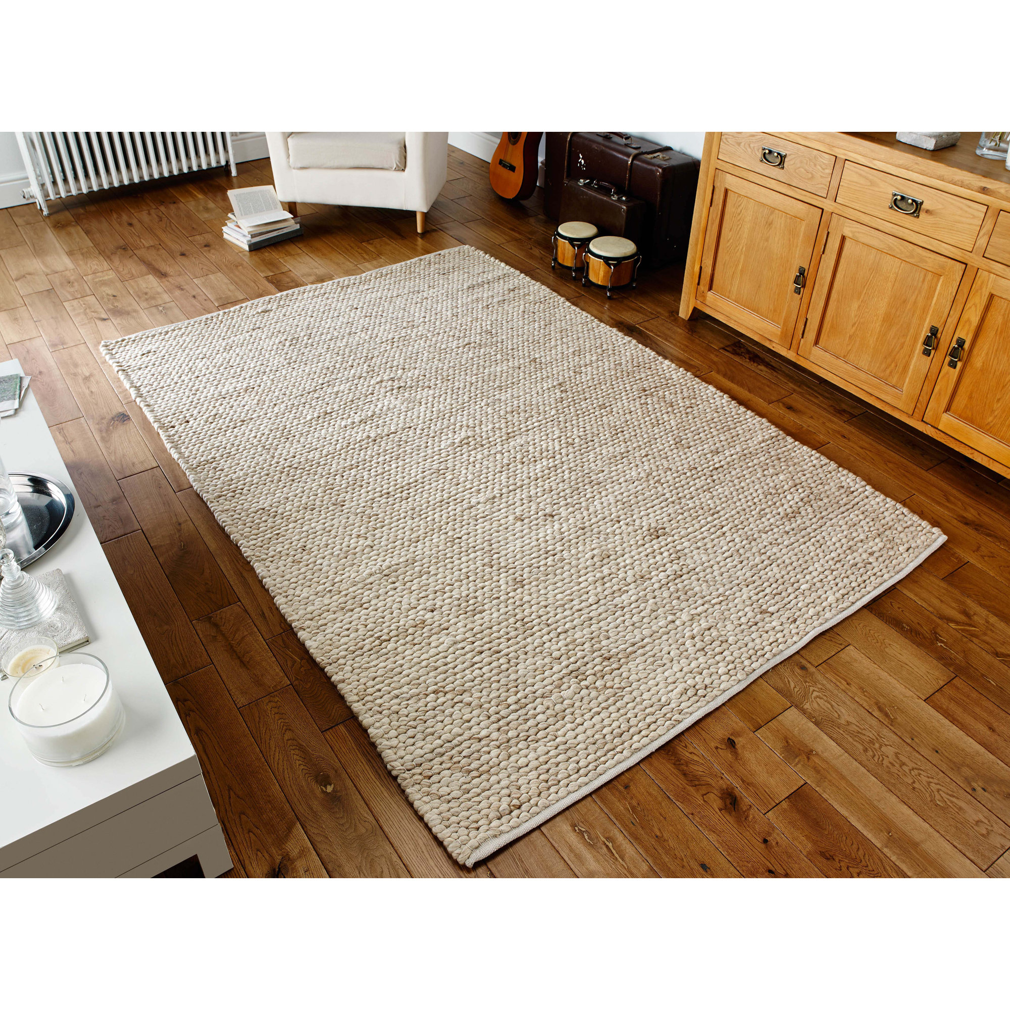 August Grove Gene HandWoven Wool Beige Rug & Reviews Wayfair.co.uk