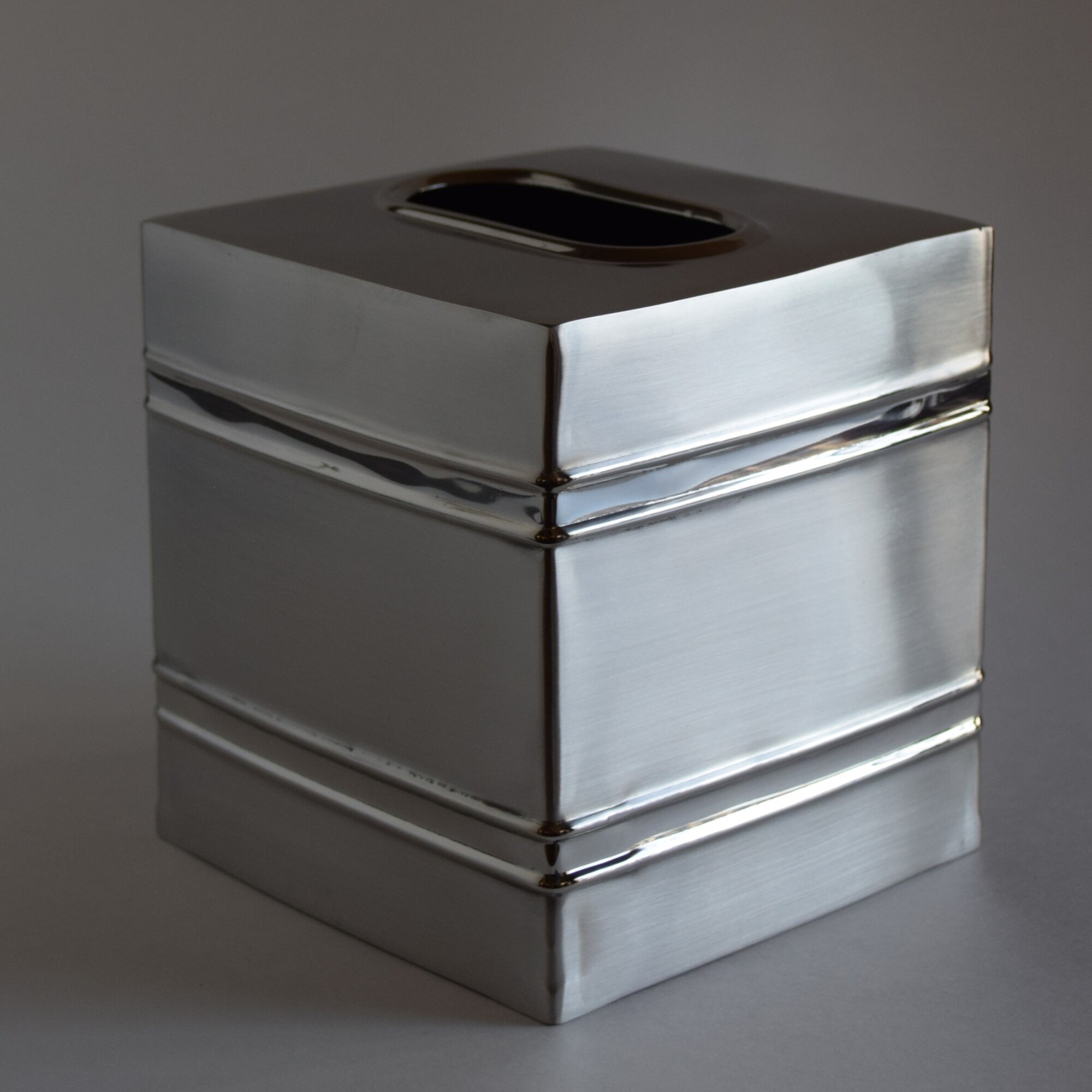 Red Barrel Studio Orchid Stainless Steel Square Tissue Box Cover Stainless Steel Tissue Box Cover
