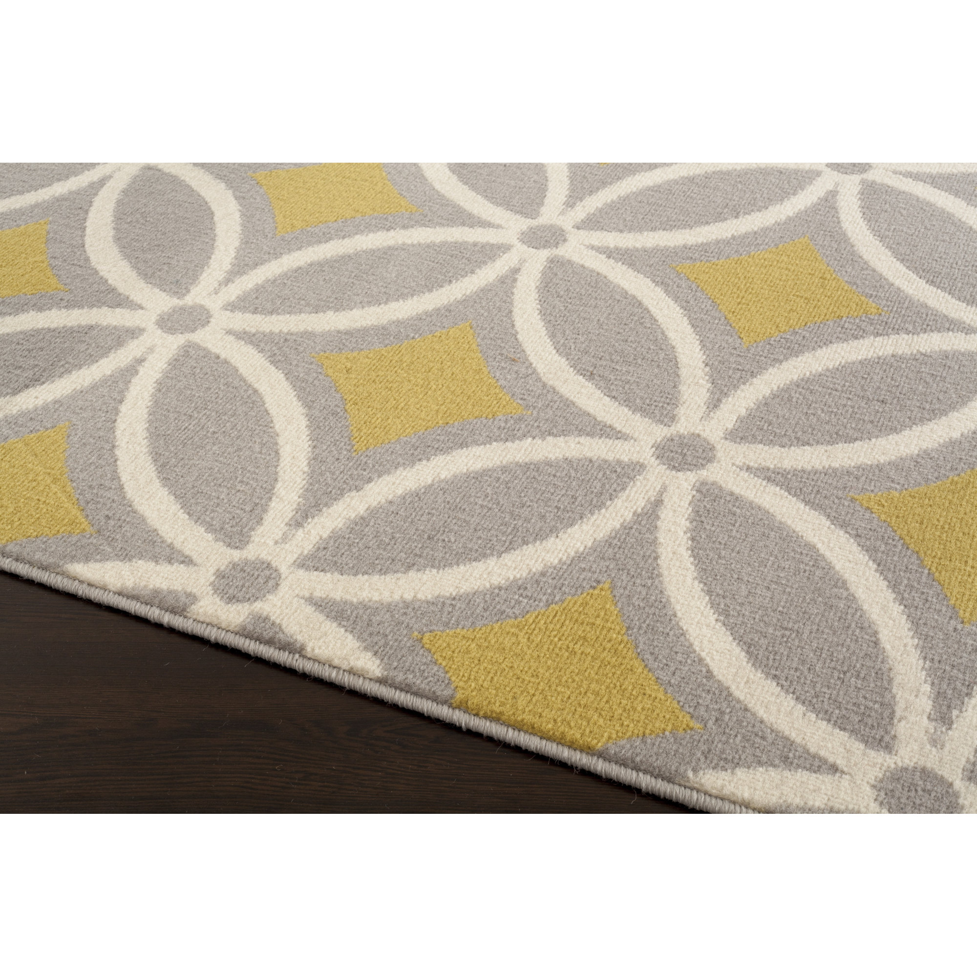 World Rug Gallery Newport Gray / Yellow Area Rug & Reviews Wayfair