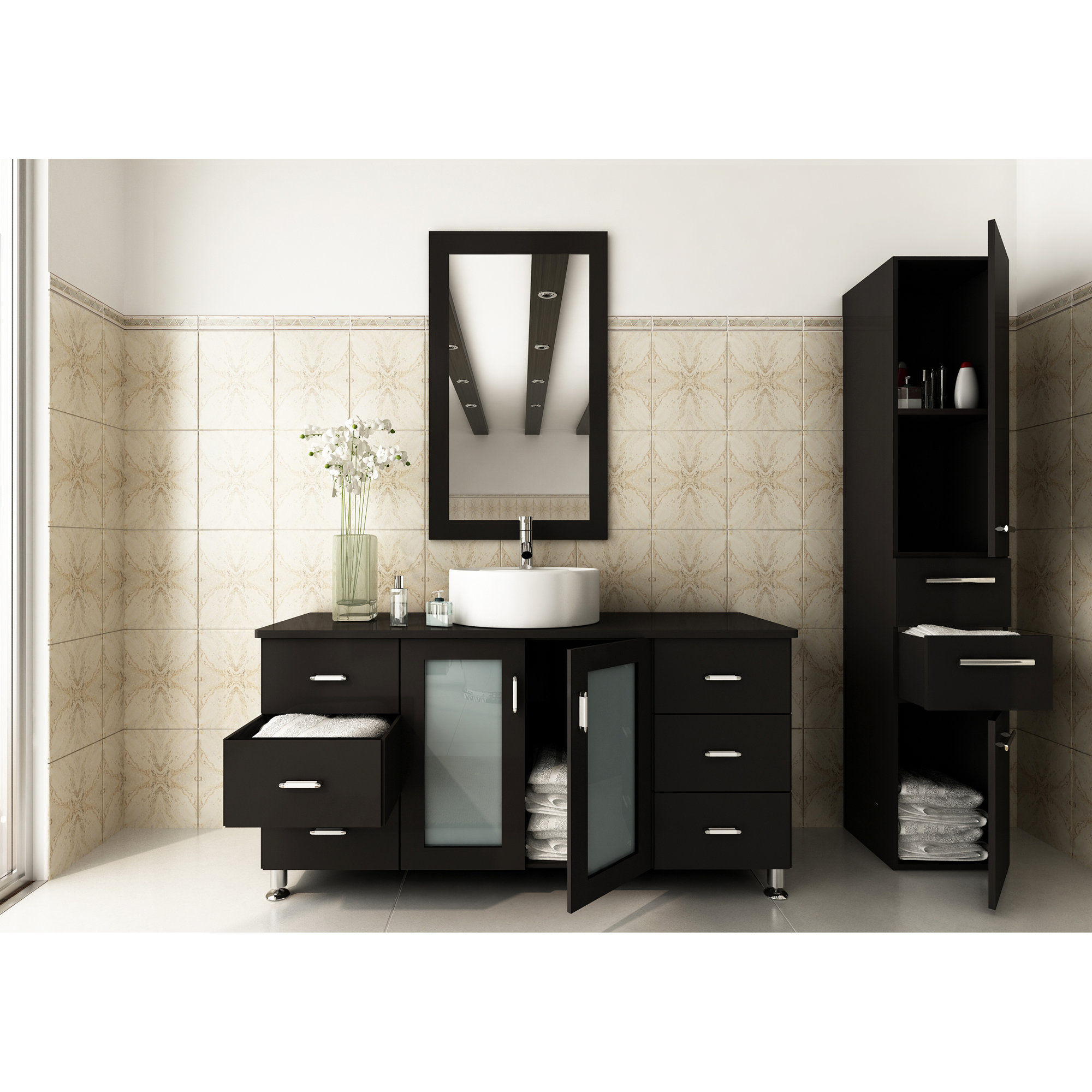 JWH Living 47" Single Grand Lune Bathroom Vanity Set & Reviews Wayfair
