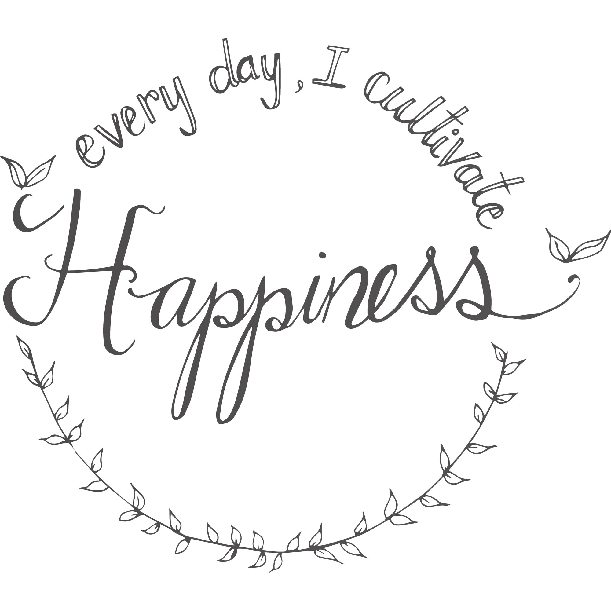 ADZif Blabla Cultivate Happiness Wall Decal | Wayfair