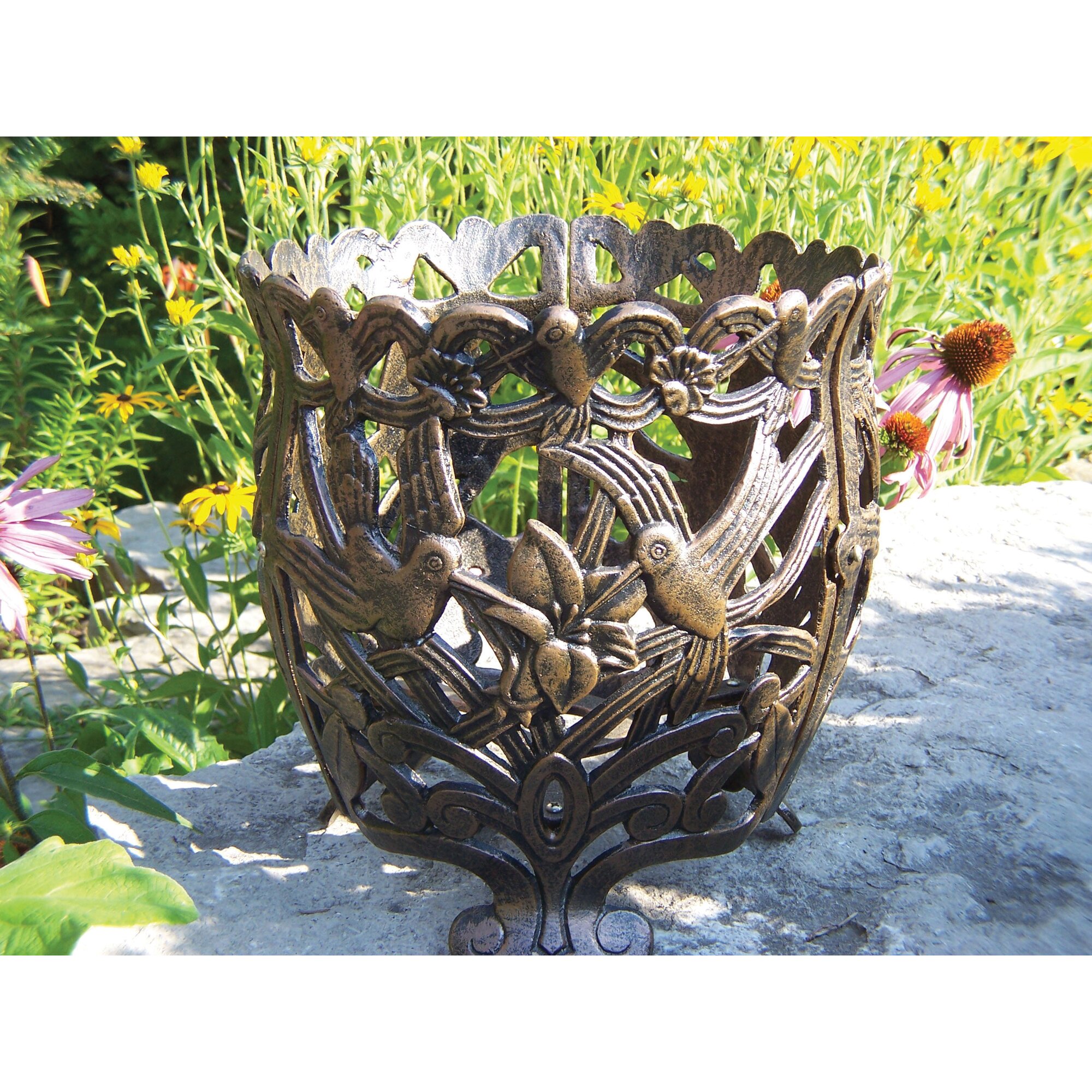 oakland living hummingbird aluminum pot planter & reviews