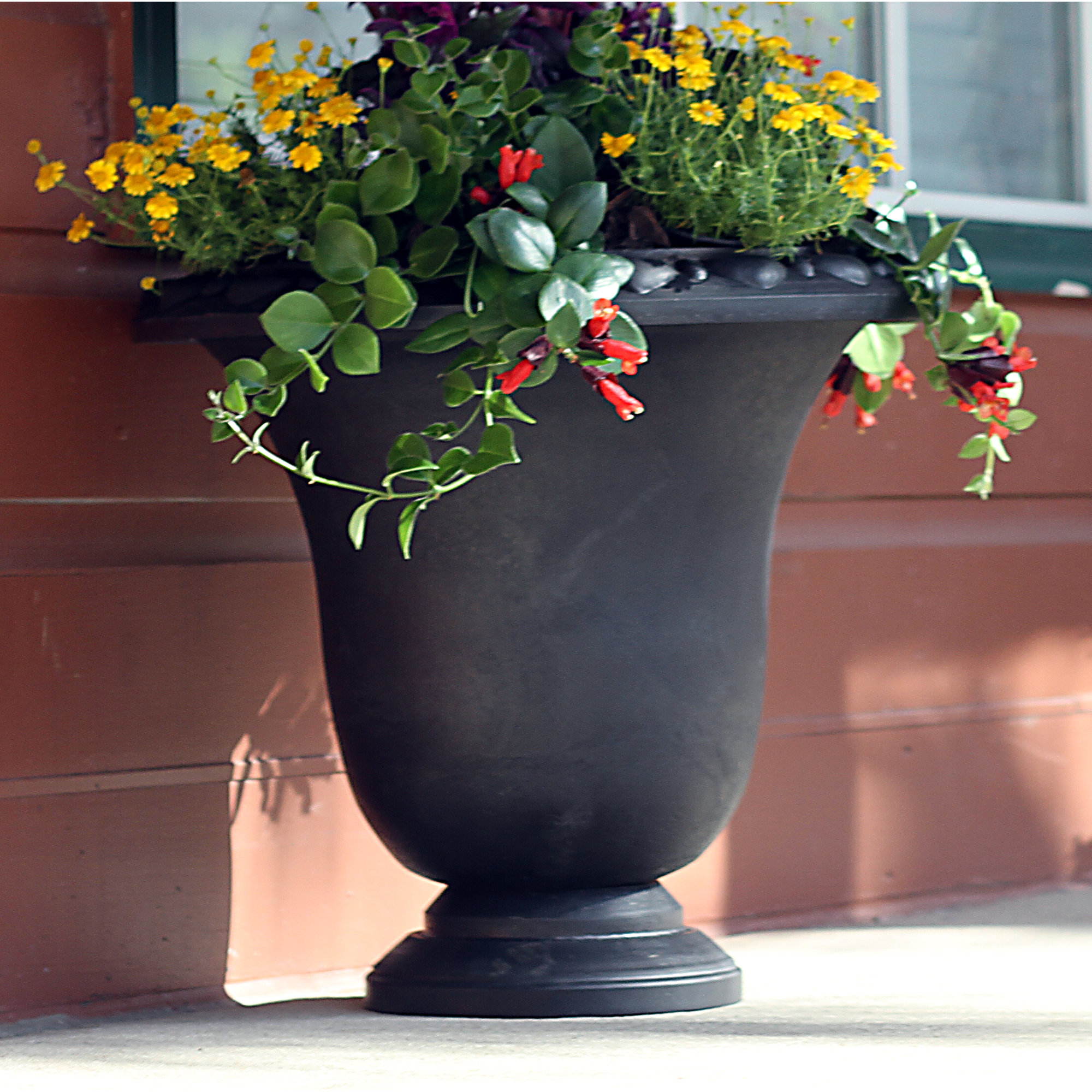 Arcadia Garden Products PSW Composite Urn Planter & Reviews Wayfair
