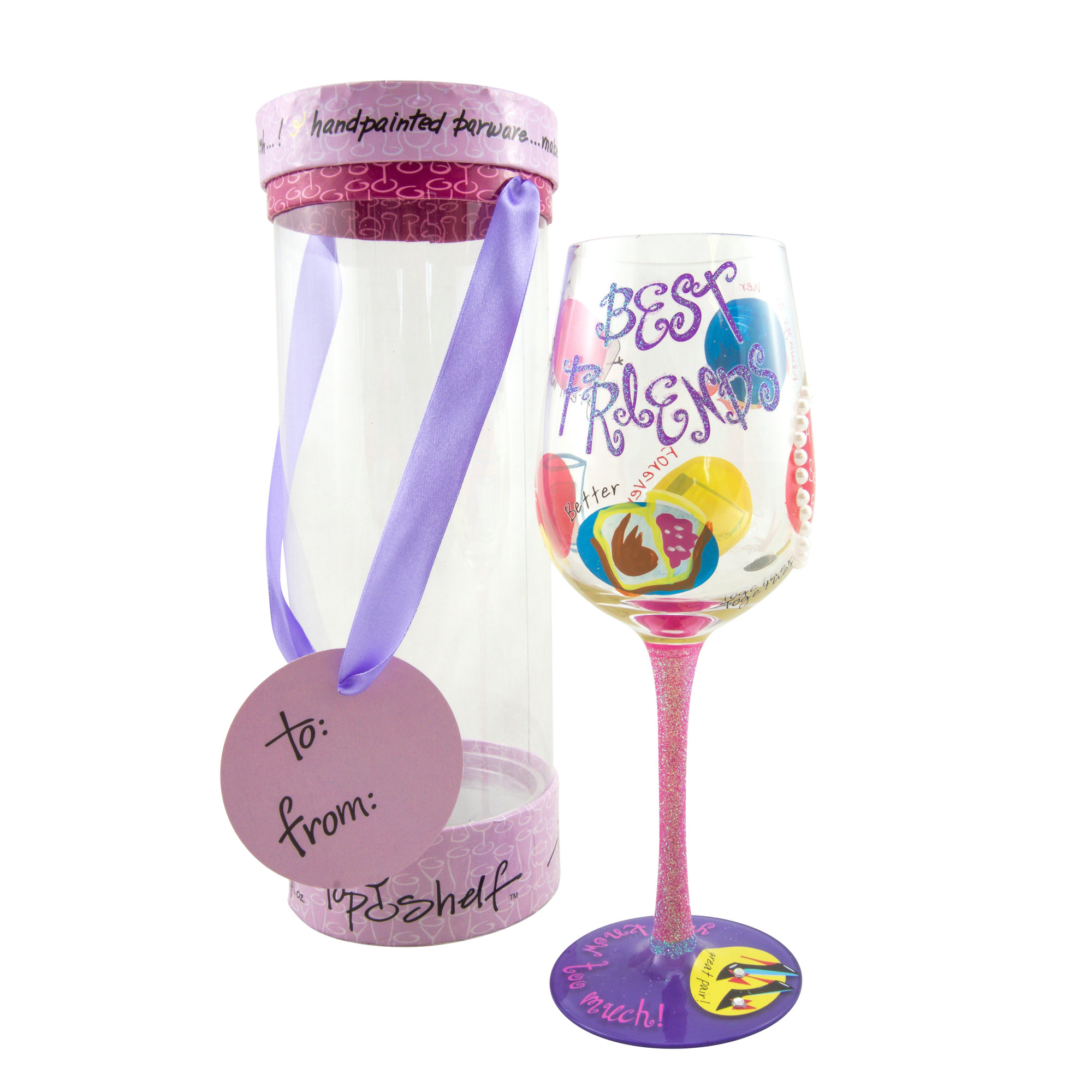 Top Shelf Best Friend Wine Glass & Reviews Wayfair