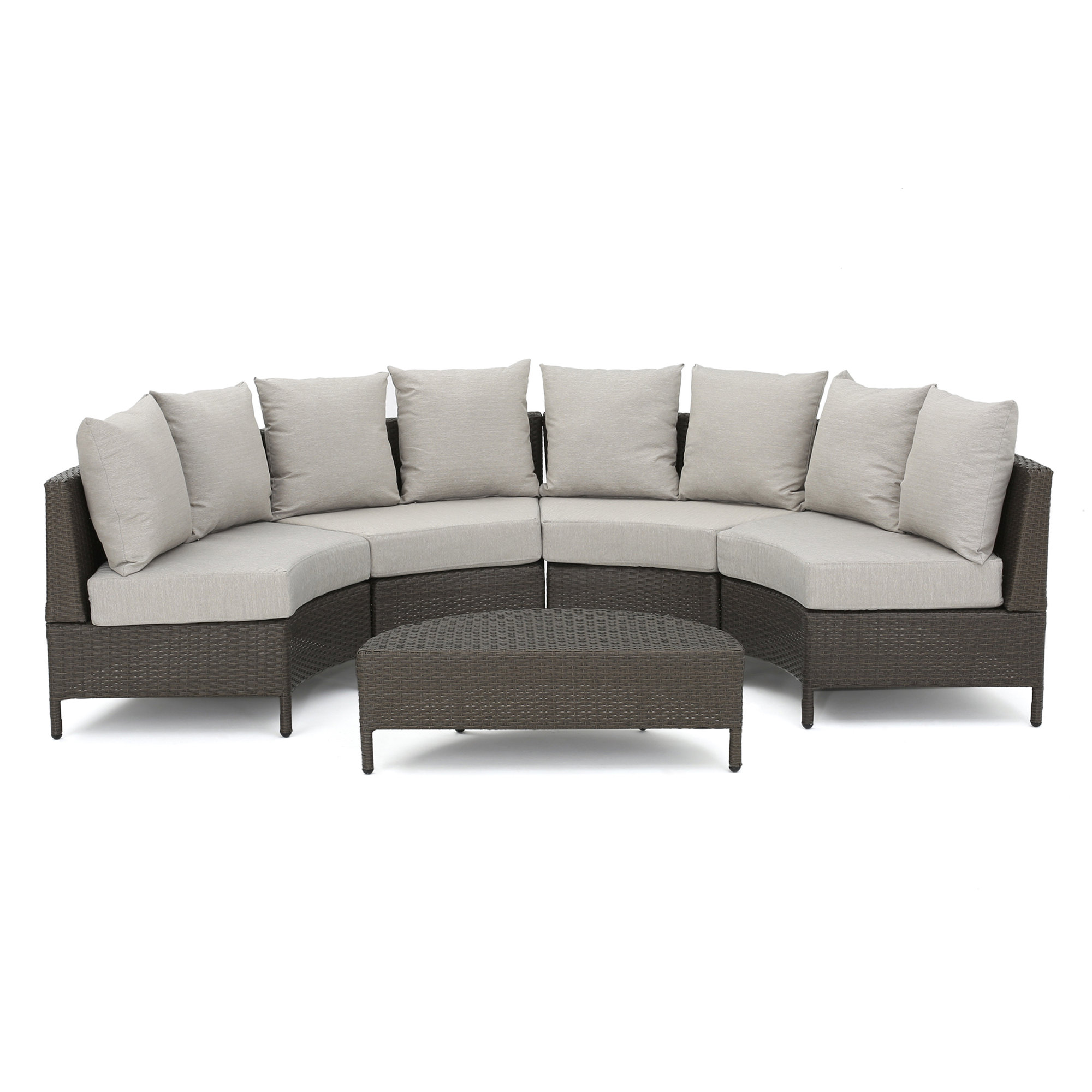 Bay Isle Home Norland 5 Piece Sectional Seating Group with Cushion