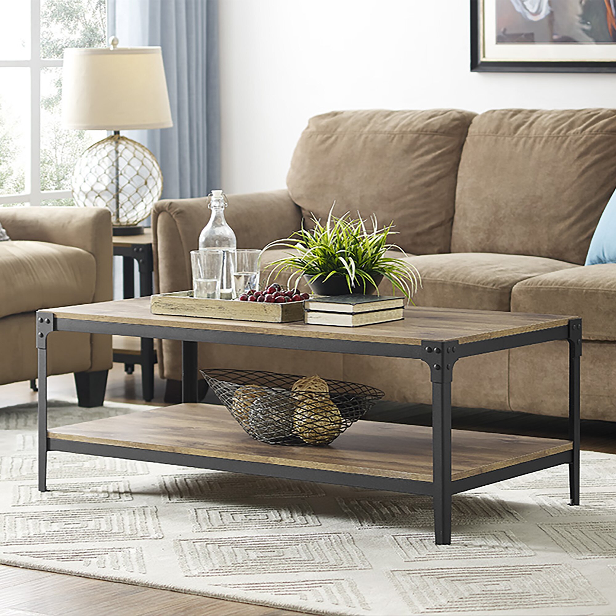 Loon Peak Arboleda Rustic Wood Coffee Table & Reviews | Wayfair.ca