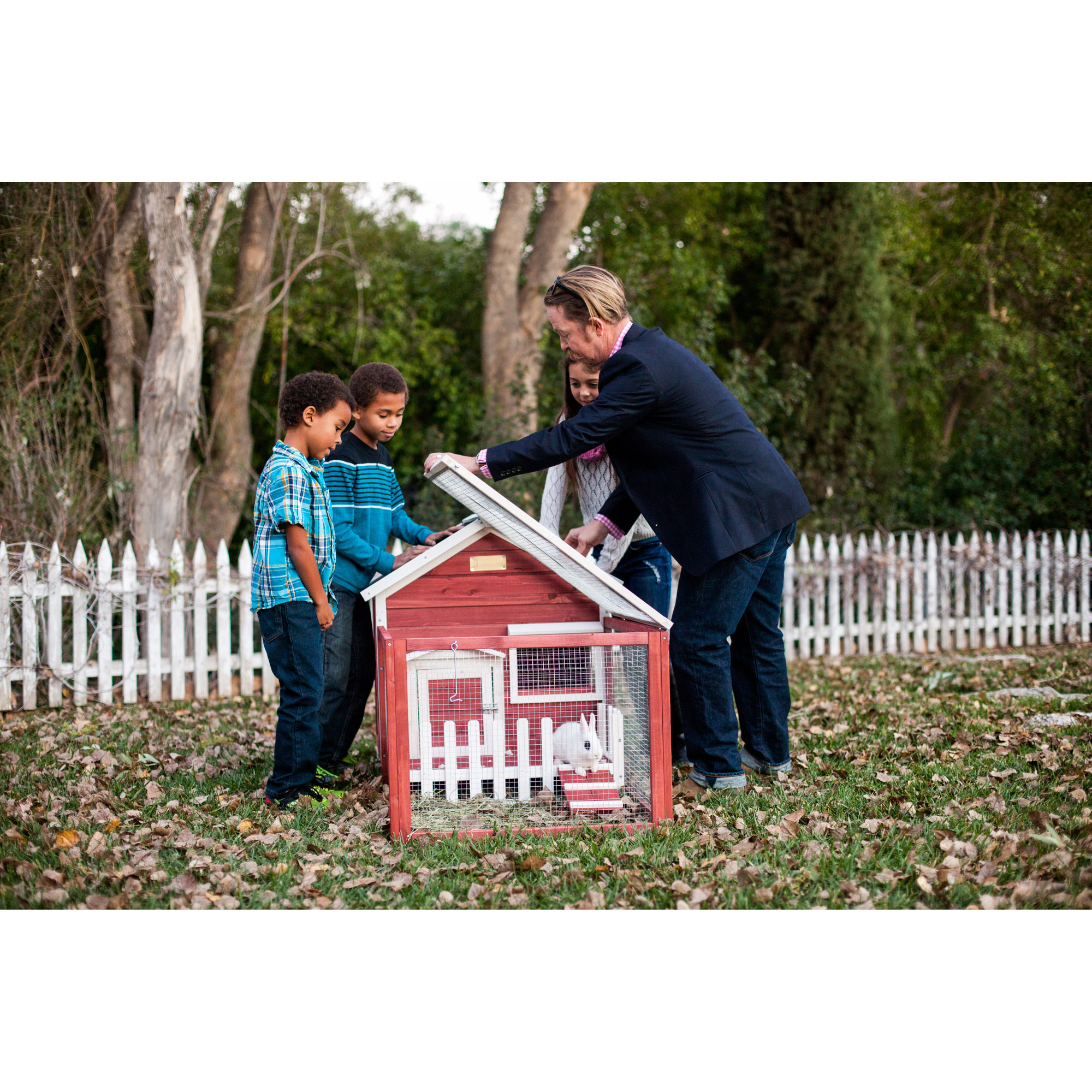 Advantek The White Picket Fence Rabbit Hutch & Reviews Wayfair