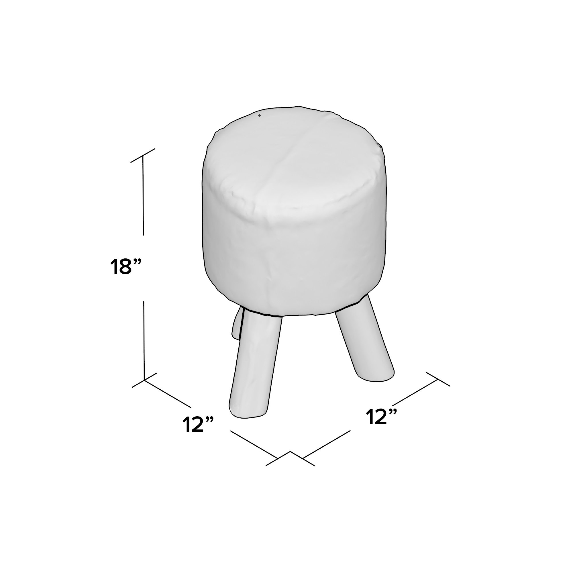 Jeffan Safari Hide Drum Stool & Reviews Wayfair