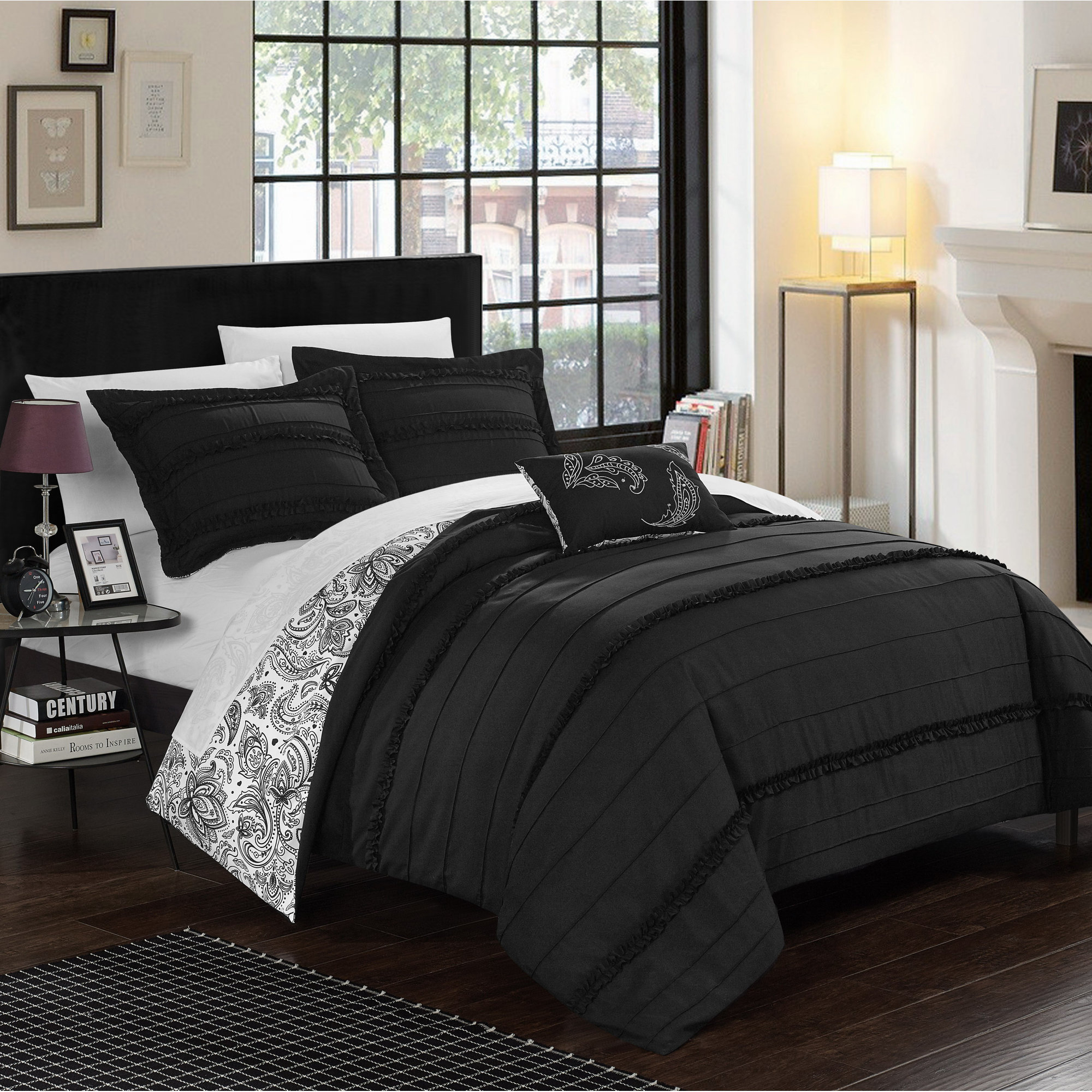 Chic Home Eliza Reversible Duvet Cover Set & Reviews Wayfair