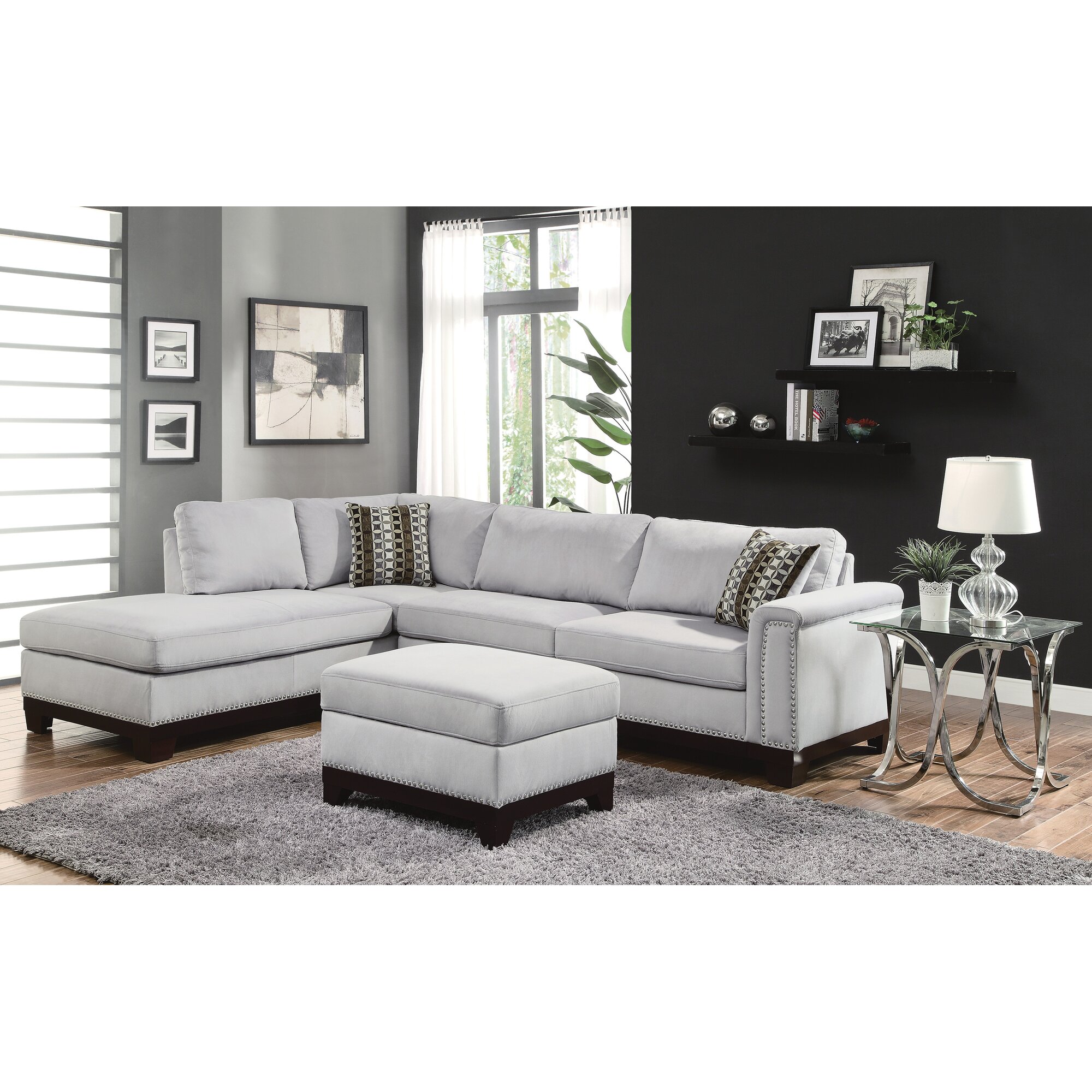 Mason 109" Reversible Chaise Sectional & Reviews | Joss & Main