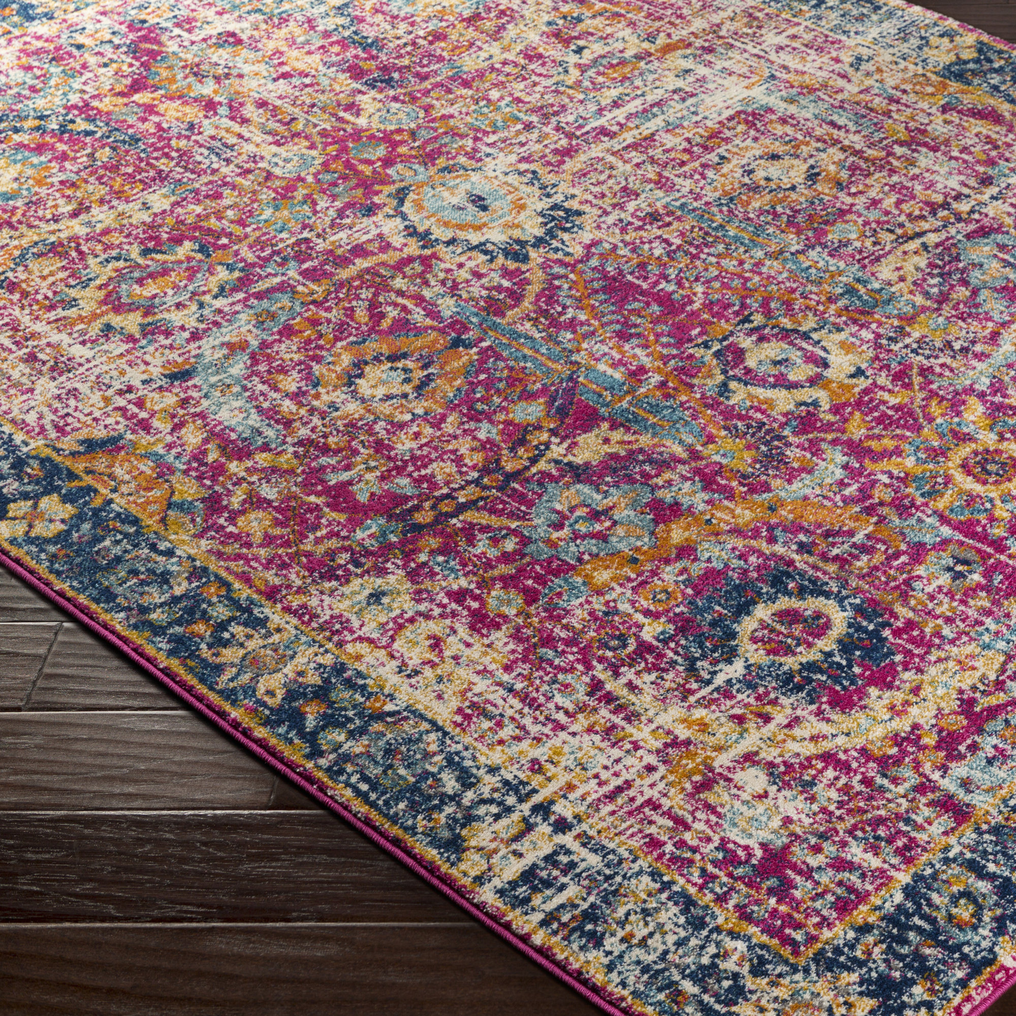 Bungalow Rose™ Andover Pink/Blue Area Rug & Reviews Wayfair