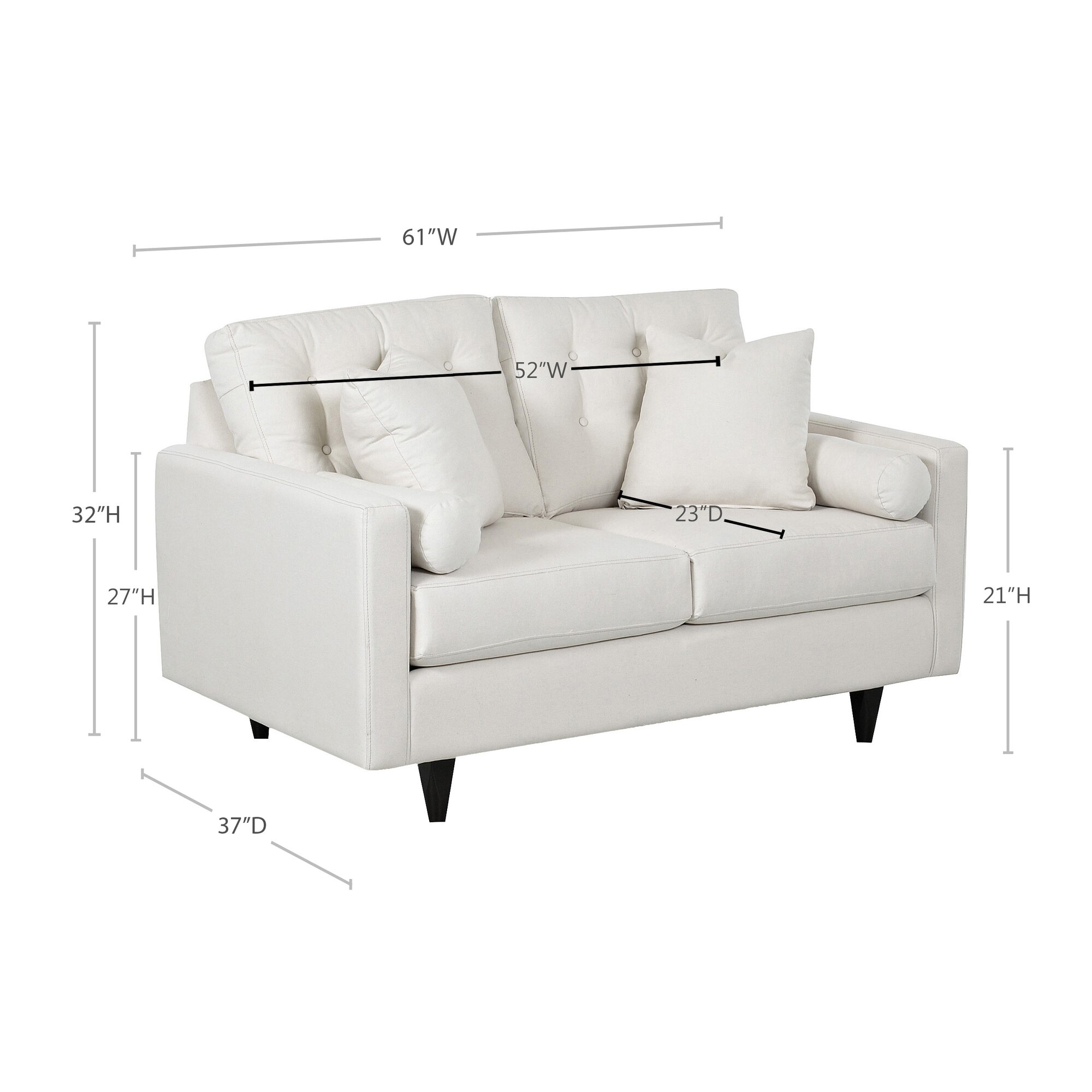 Wayfair Custom Upholstery™ Harper Loveseat & Reviews | Wayfair