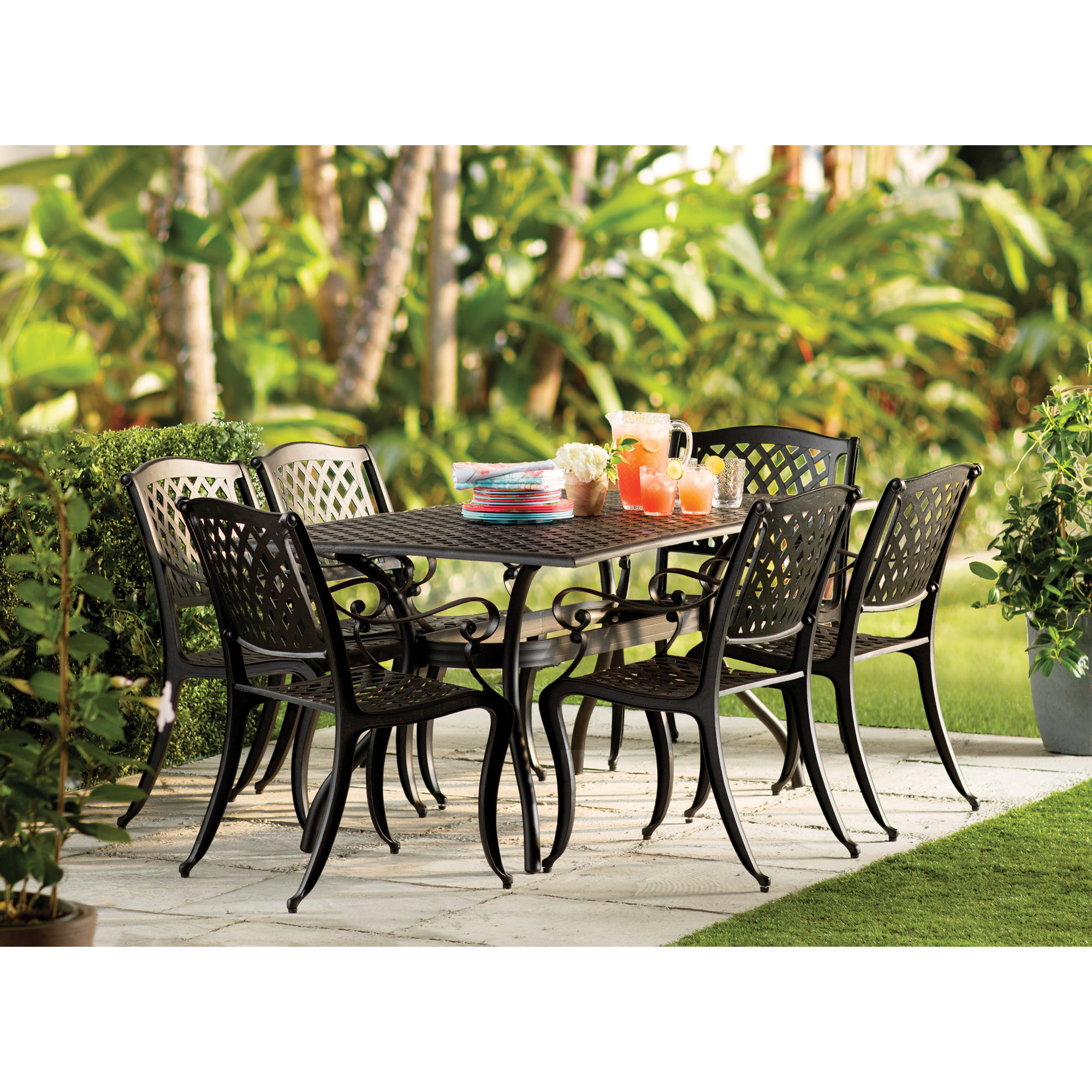 Six Person Patio Dining Sets You Ll Love Wayfair Castle Heights 7 Piece Dining Set