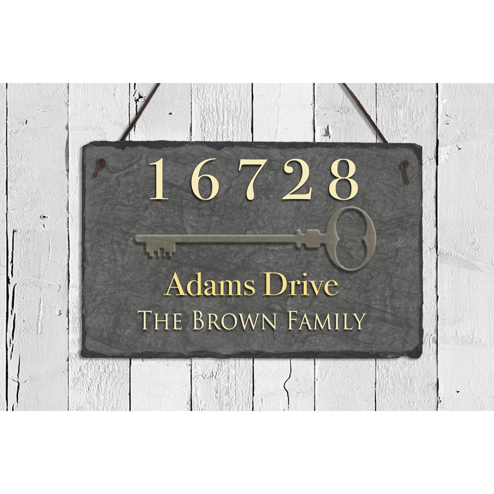 SassySquirrelInk Personalized Slate Home 3Line Wall Address Plaque & Reviews Wayfair.ca
