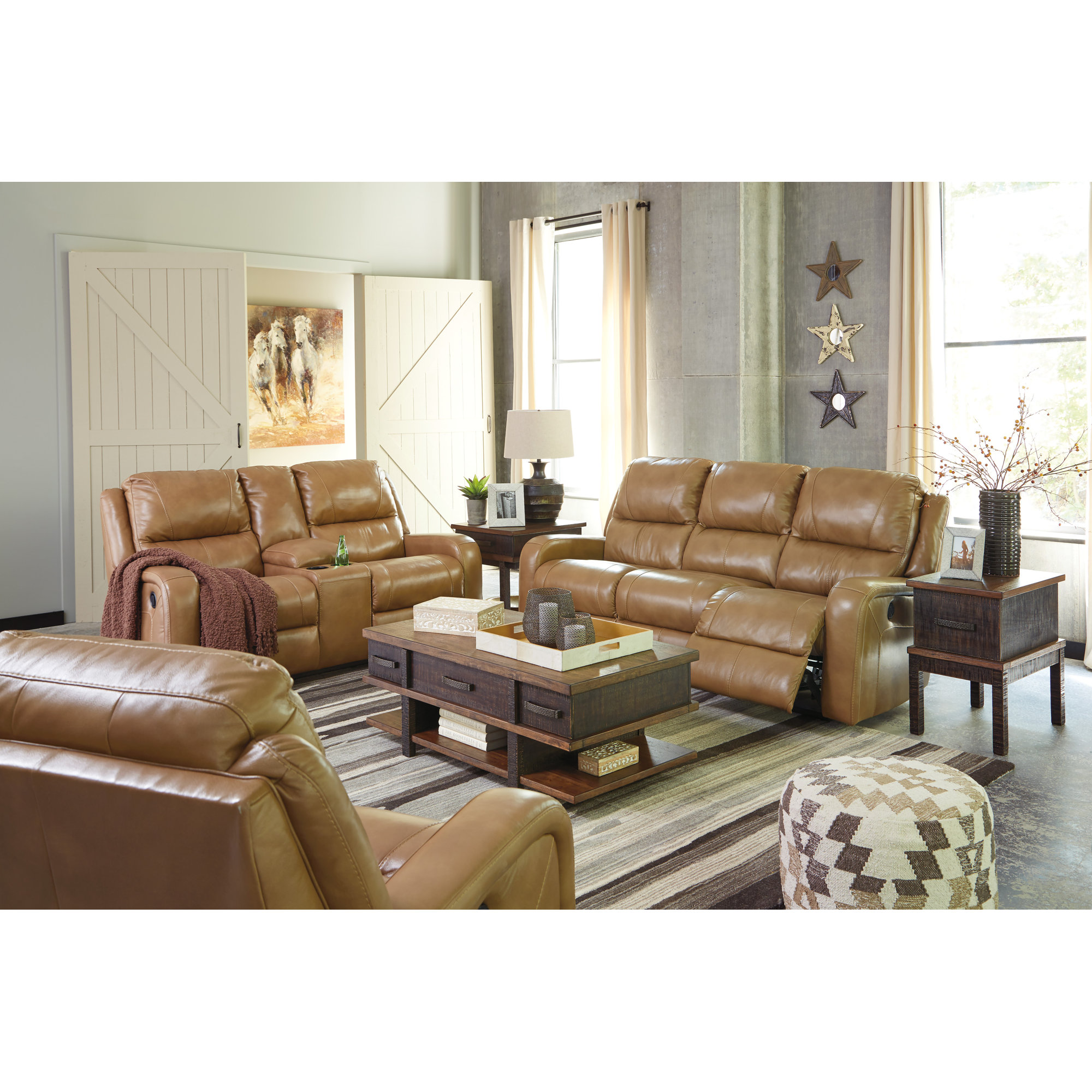 Andover Mills Clevenger Leather Reclining Sofa & Reviews