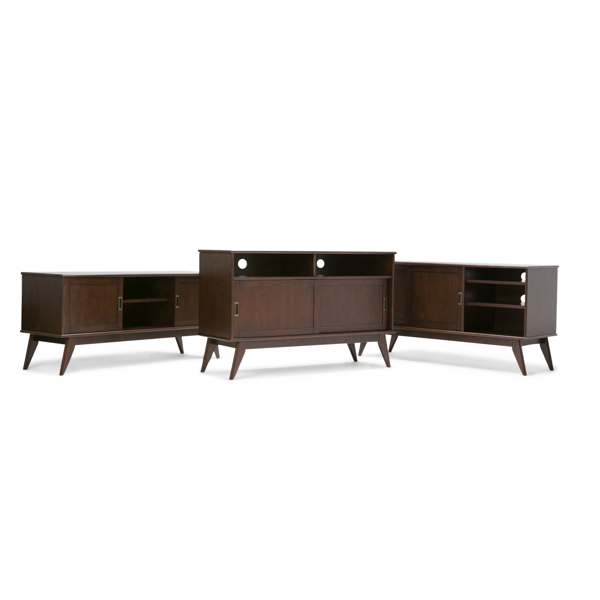 Simpli Home Draper Mid Century TV Stand & Reviews Wayfair