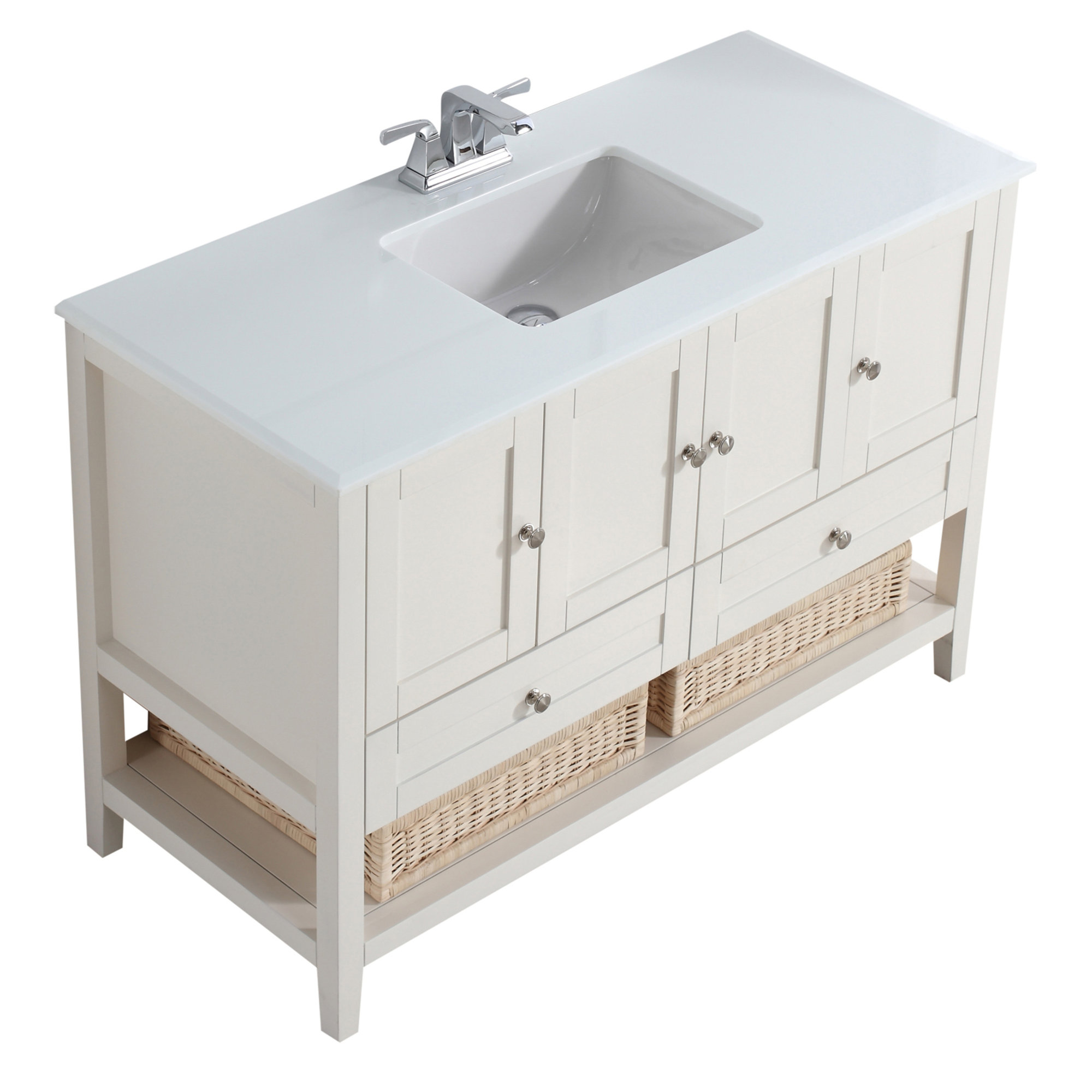 Simpli Home Cape Cod 49" Single Bathroom Vanity Set & Reviews Wayfair