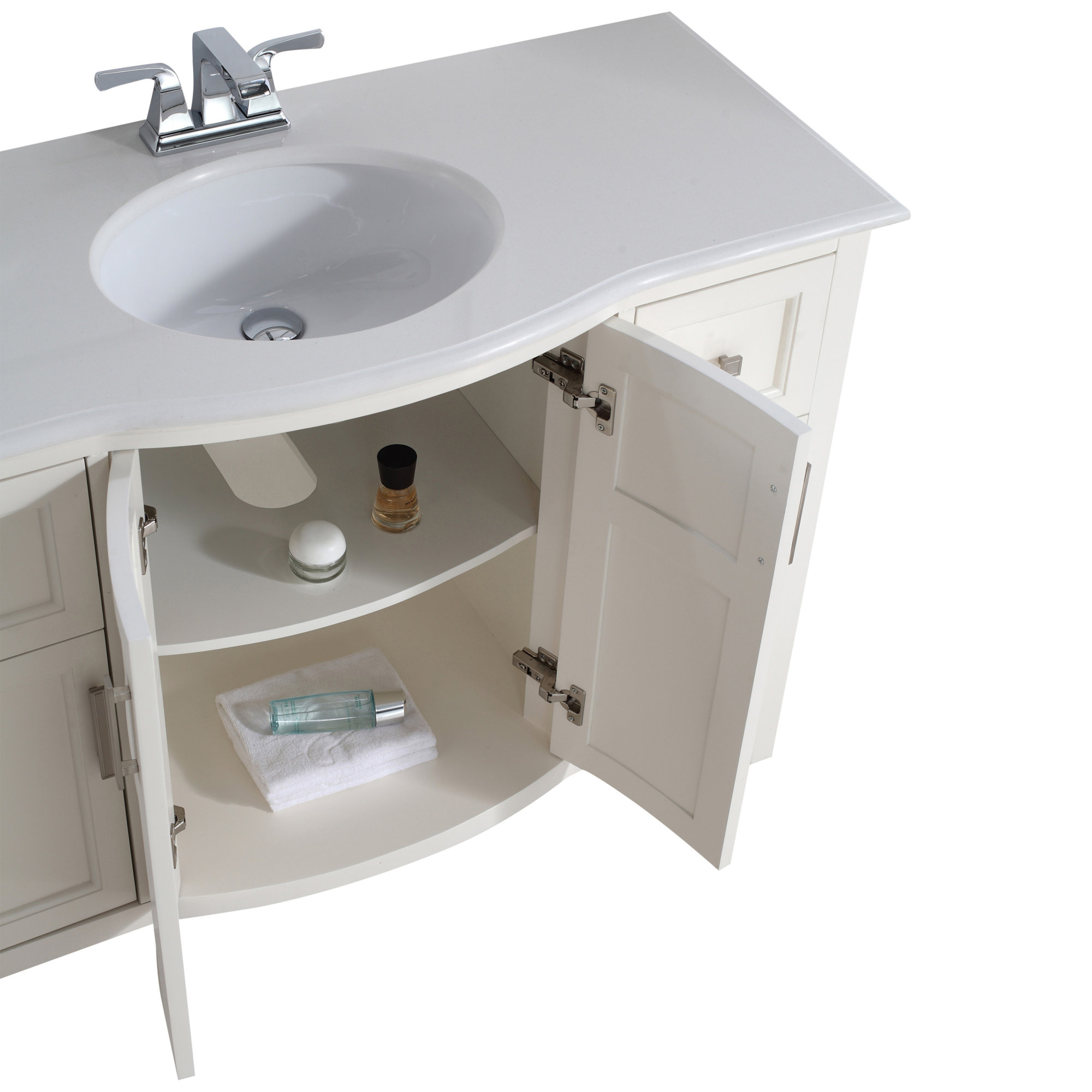 Simpli Home Winston 49" Single Rounded Front Bath Vanity Set & Reviews